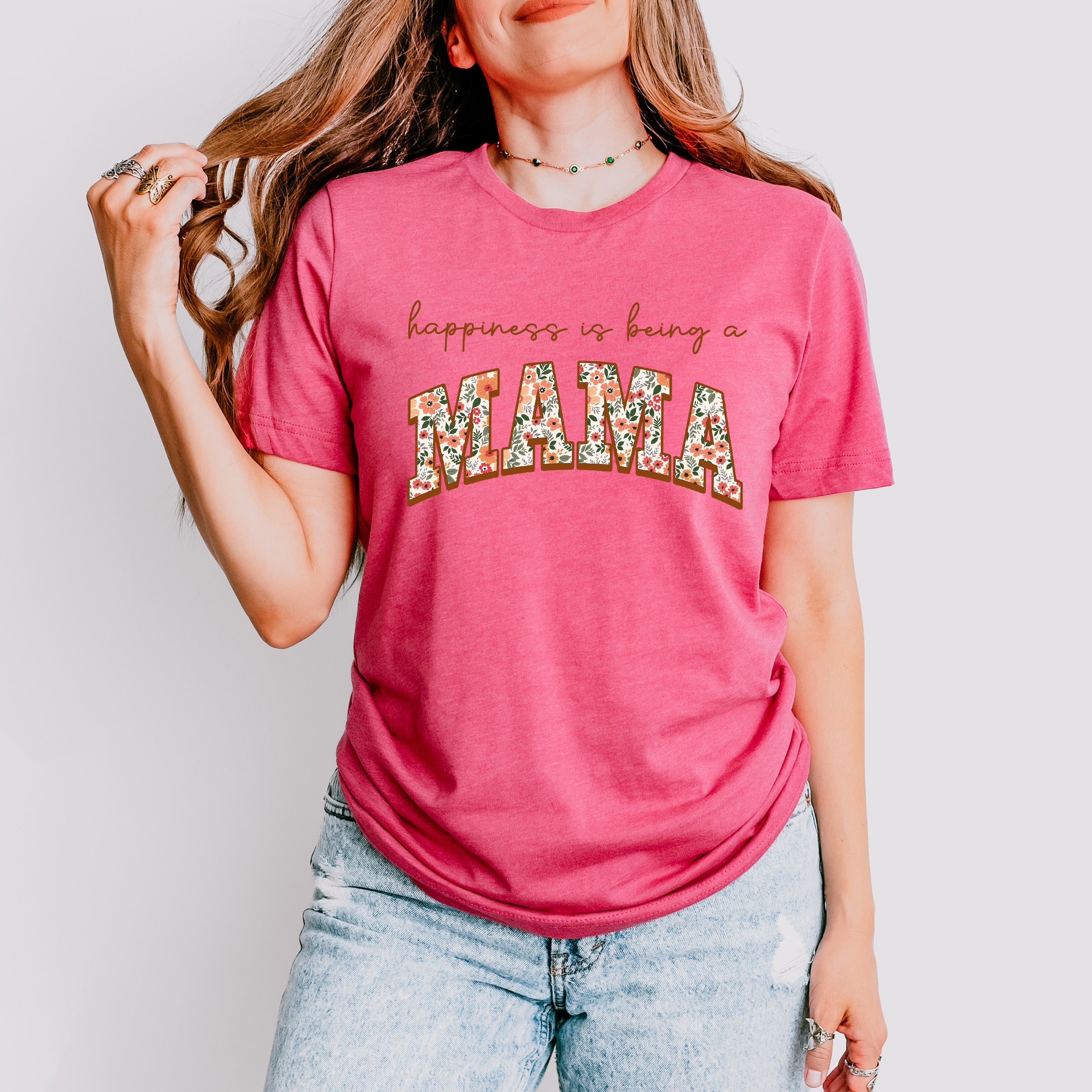Happiness Is Being A Mama Mother's Day Unisex Crewneck T-Shirt Sweatshirt Hoodie
