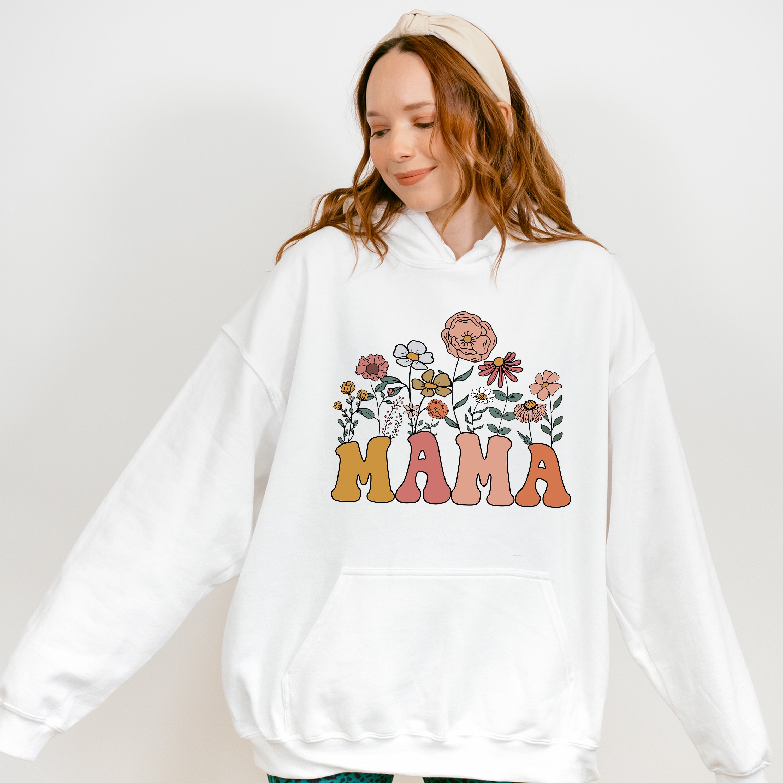 Mama Flowers Mother's Day Unisex Crewneck T-Shirt Sweatshirt Hoodie
