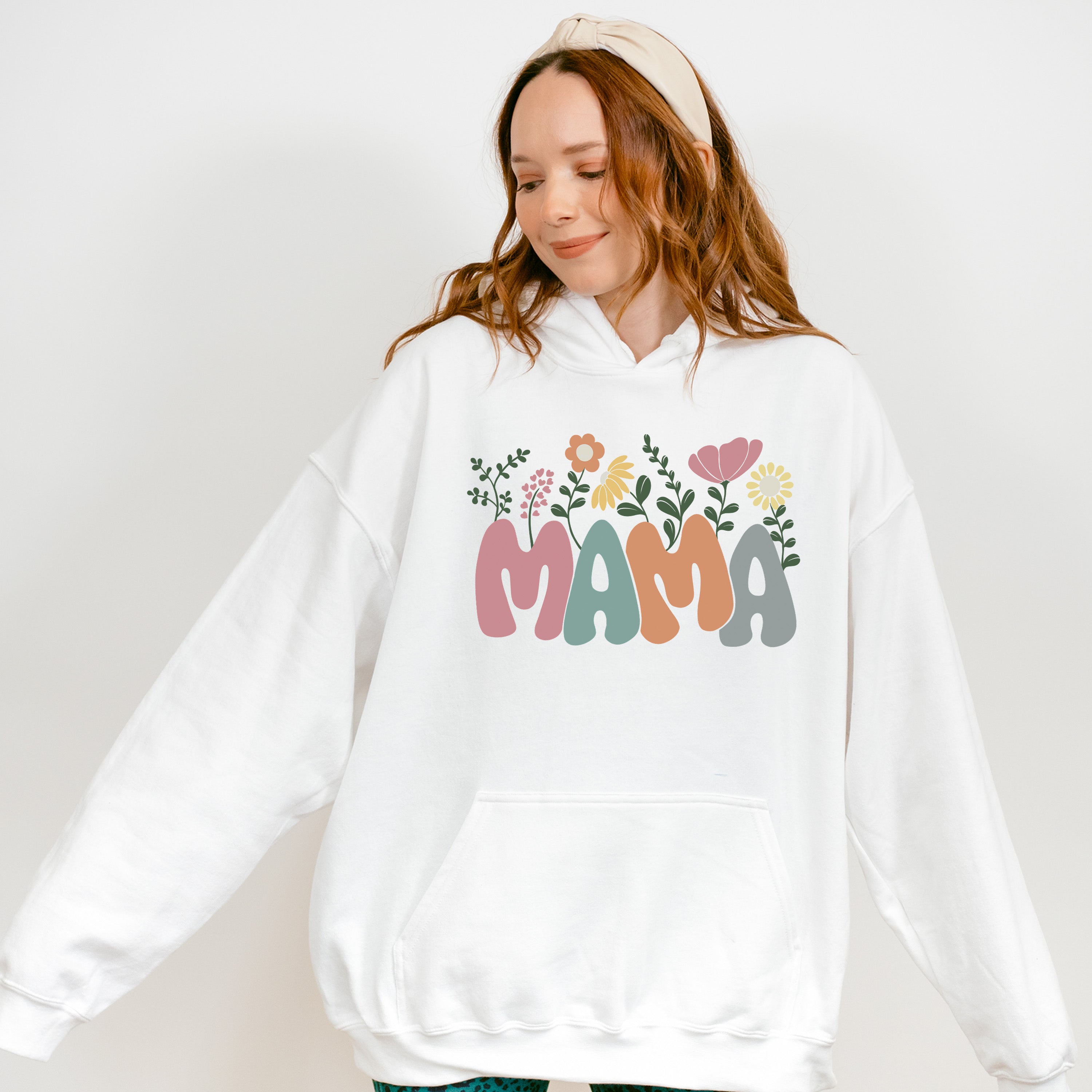 Mama Flowers Mother's Day Unisex Crewneck T-Shirt Sweatshirt Hoodie