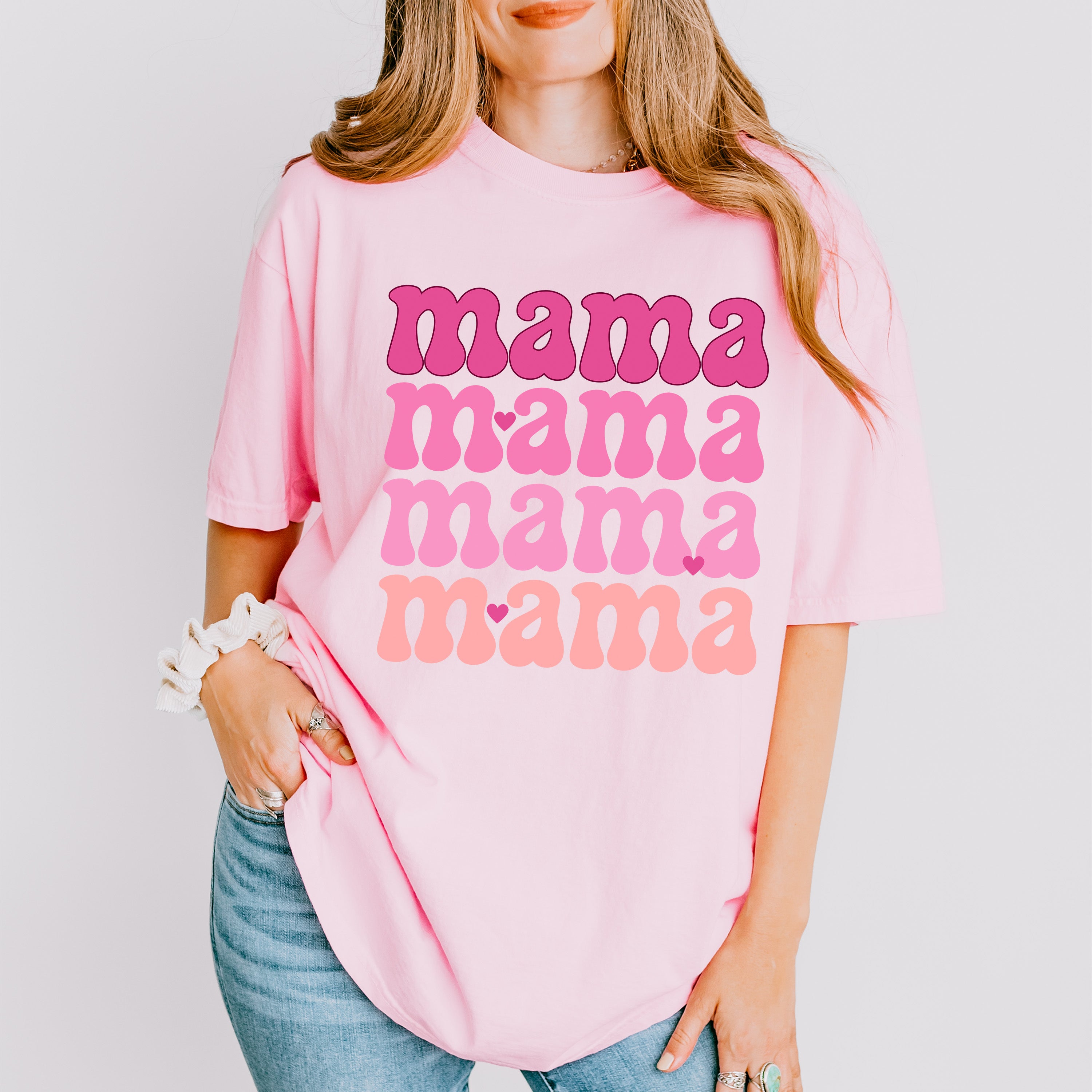 Pink Mama Mama Mama Mother's Day Unisex Crewneck T-Shirt Sweatshirt Hoodie