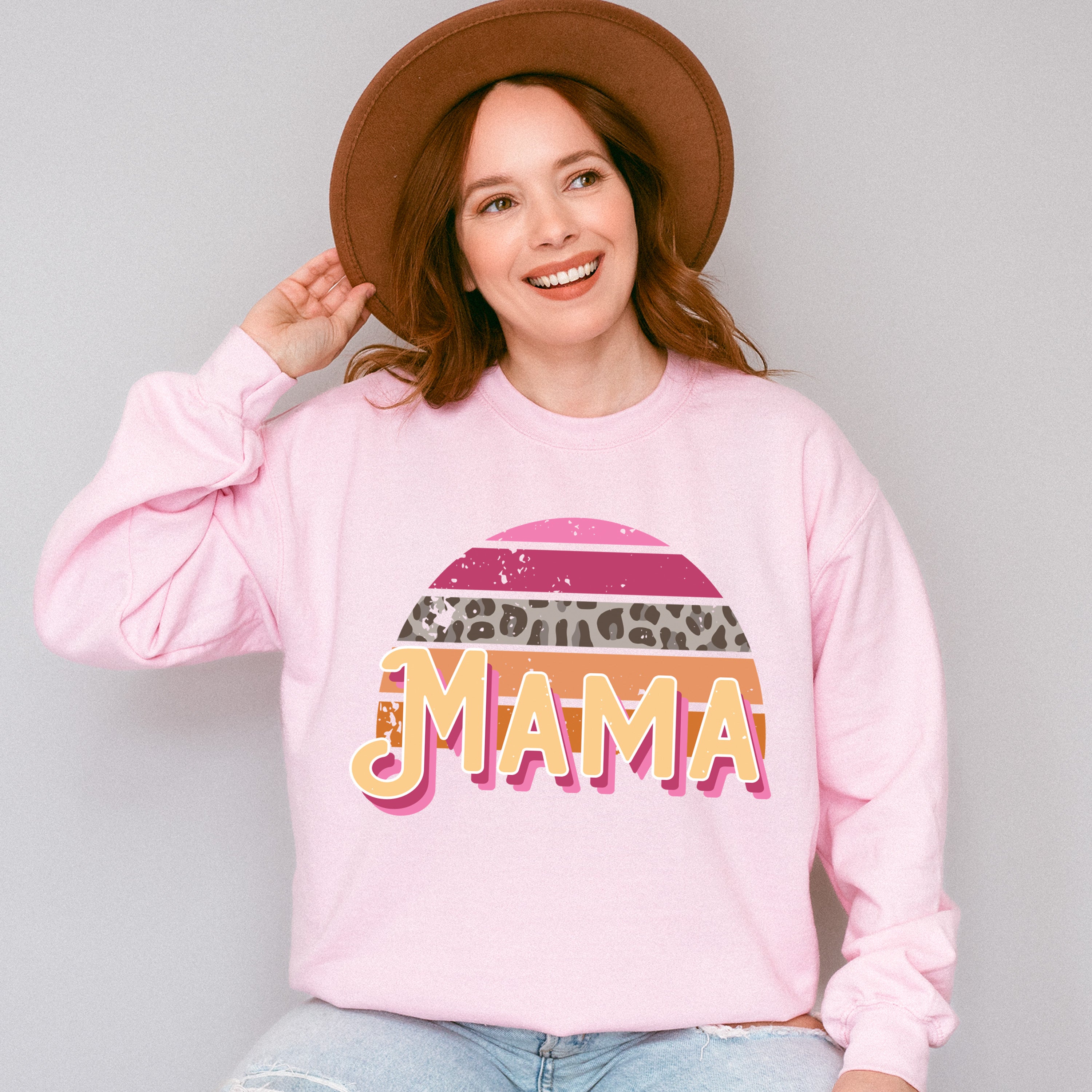 Mama Retro Mother's Day Unisex Crewneck T-Shirt Sweatshirt Hoodie