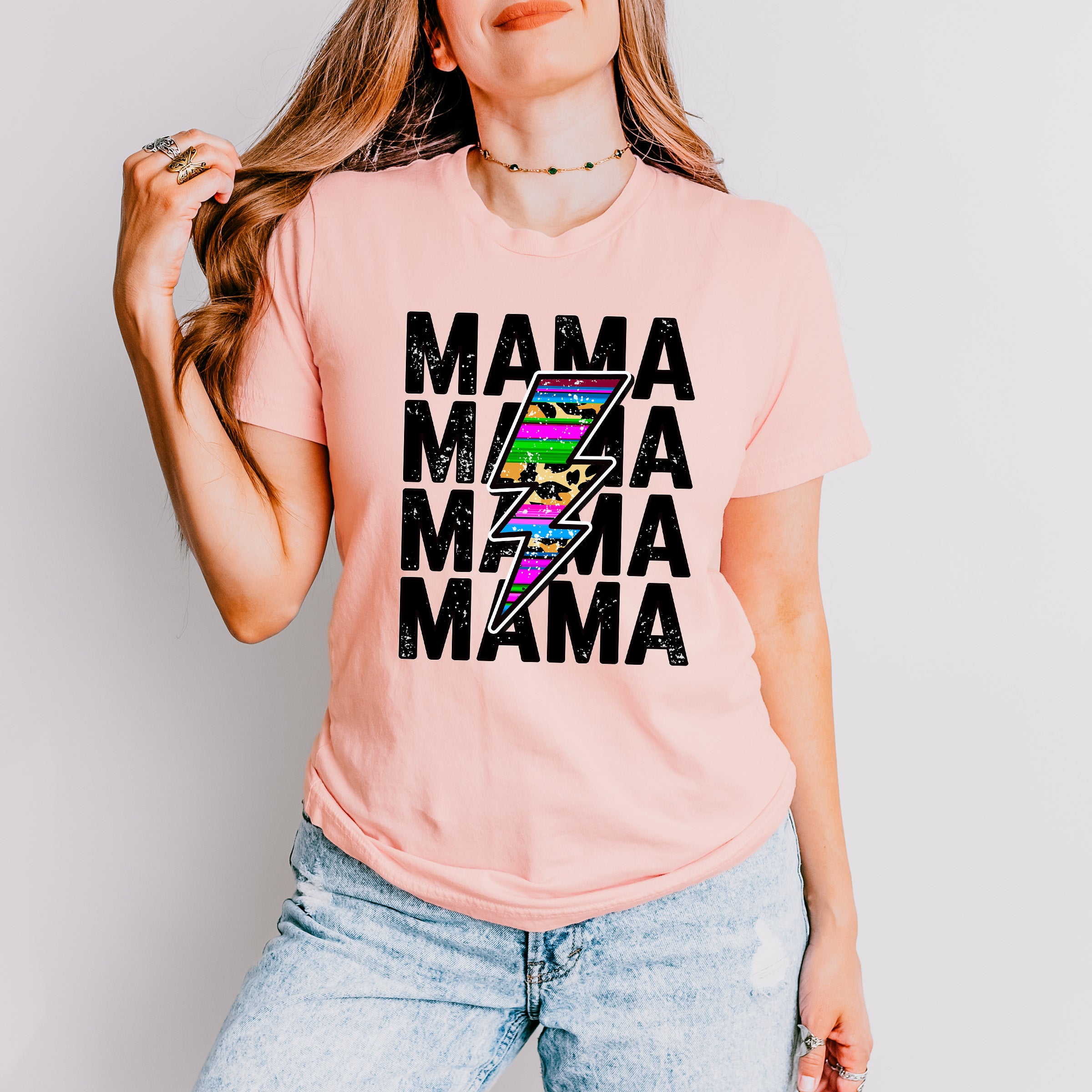Mama Lightning Mother's Day Unisex Crewneck T-Shirt Sweatshirt Hoodie