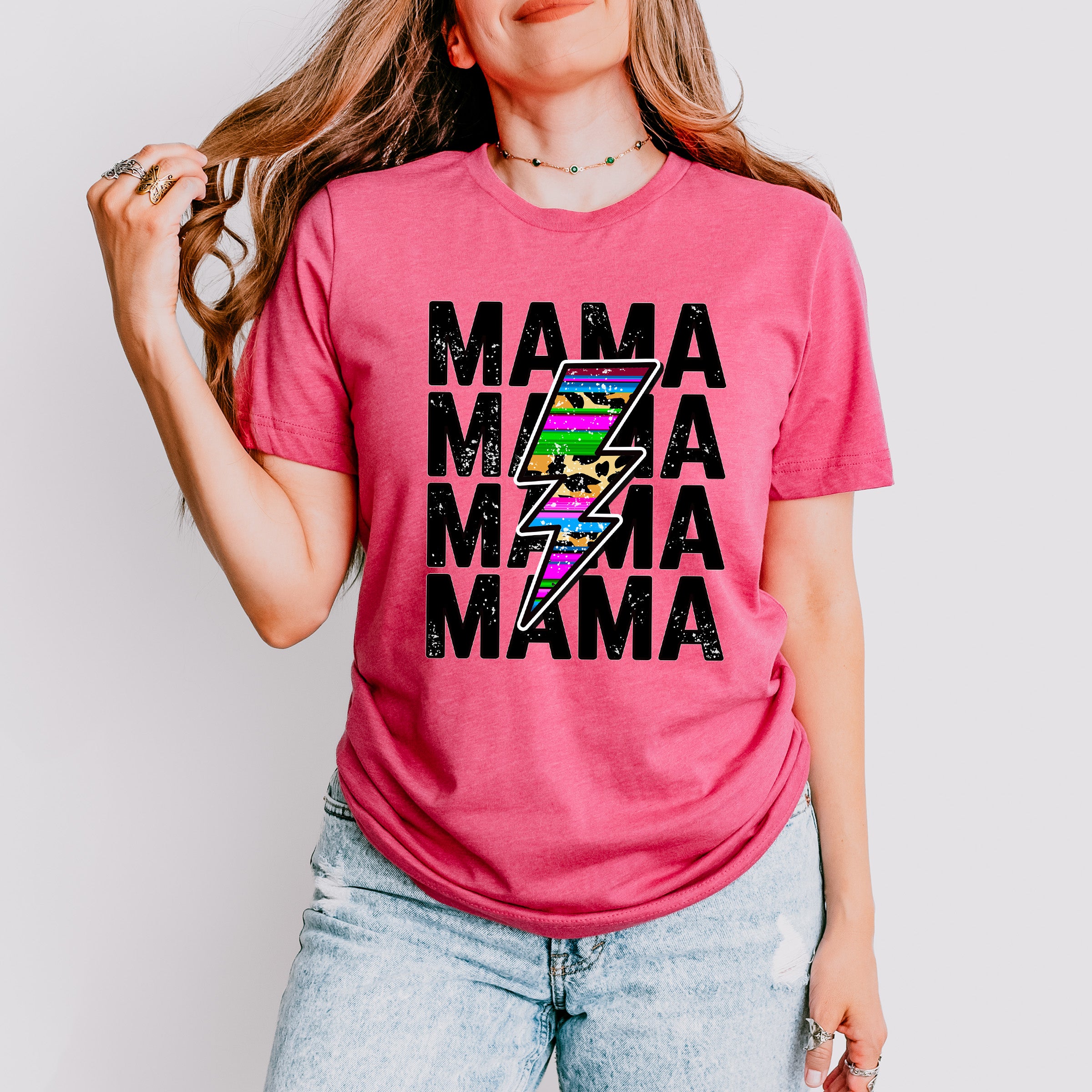 Mama Lightning Mother's Day Unisex Crewneck T-Shirt Sweatshirt Hoodie