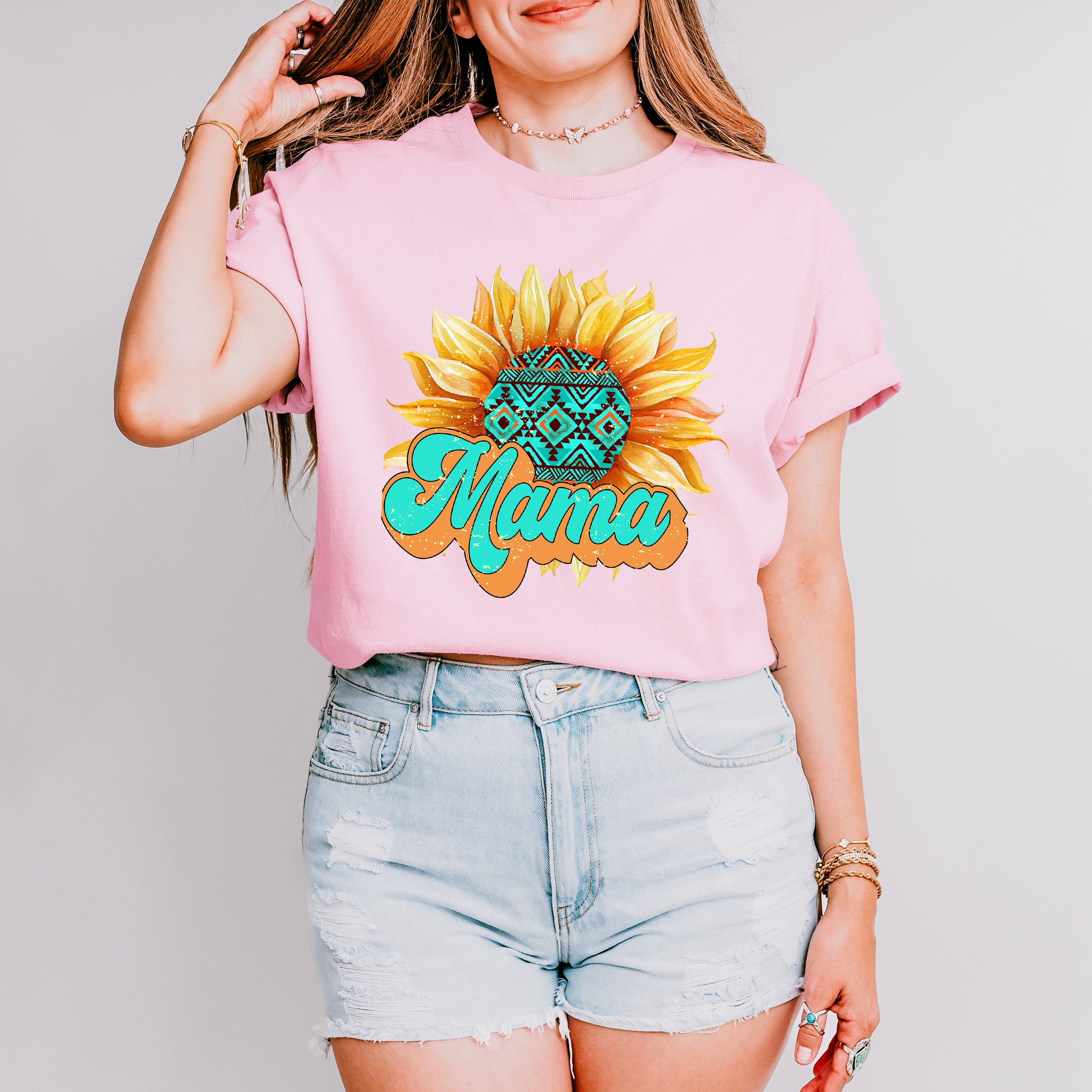 Mama Sunflower Mother's Day Unisex Crewneck T-Shirt Sweatshirt Hoodie
