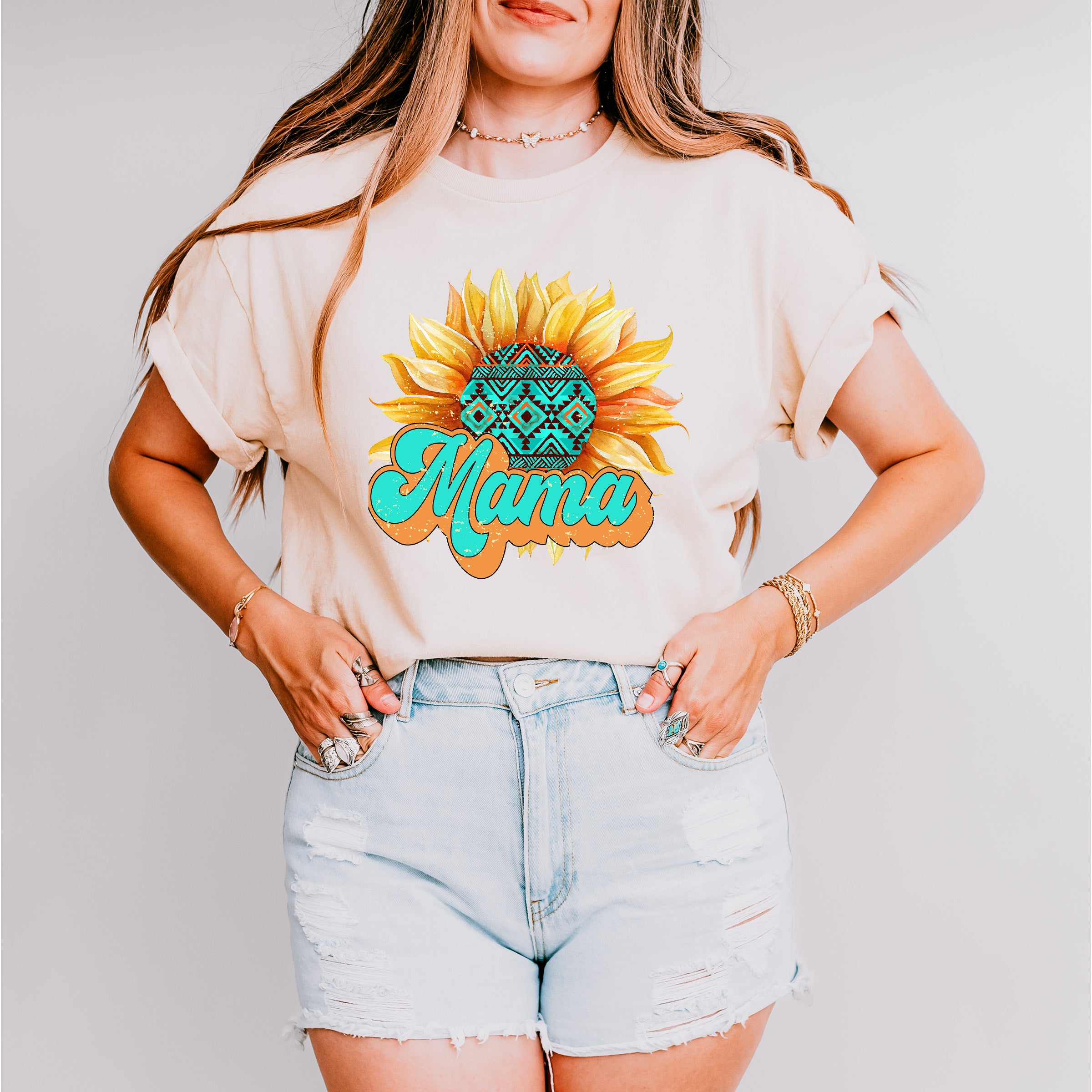 Mama Sunflower Mother's Day Unisex Crewneck T-Shirt Sweatshirt Hoodie