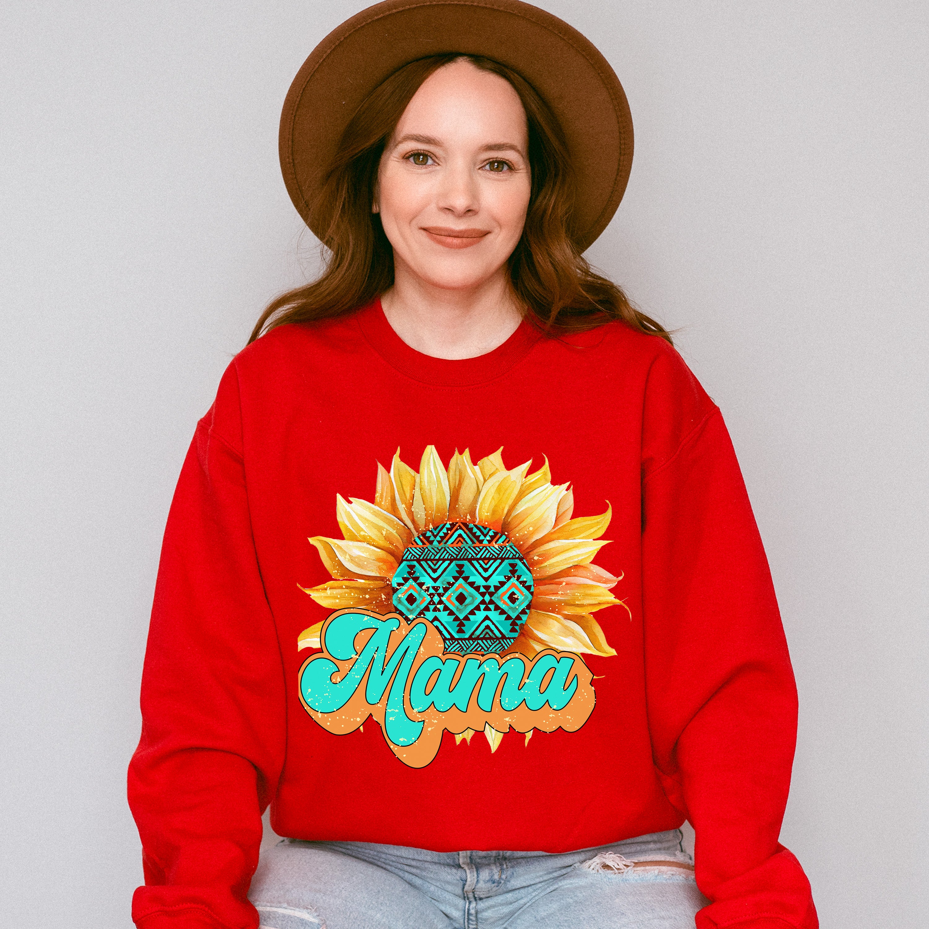 Mama Sunflower Mother's Day Unisex Crewneck T-Shirt Sweatshirt Hoodie