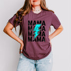 Mama Blue Lightning Mother's Day Unisex Crewneck T-Shirt Sweatshirt Hoodie