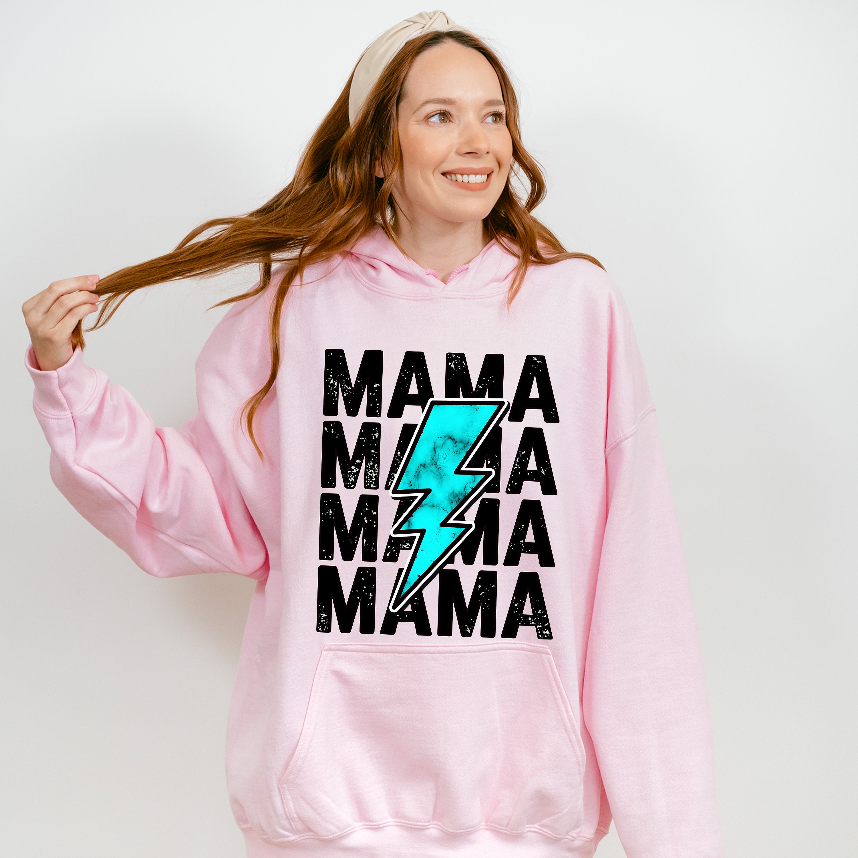 Mama Blue Lightning Mother's Day Unisex Crewneck T-Shirt Sweatshirt Hoodie