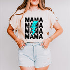 Mama Blue Lightning Mother's Day Unisex Crewneck T-Shirt Sweatshirt Hoodie