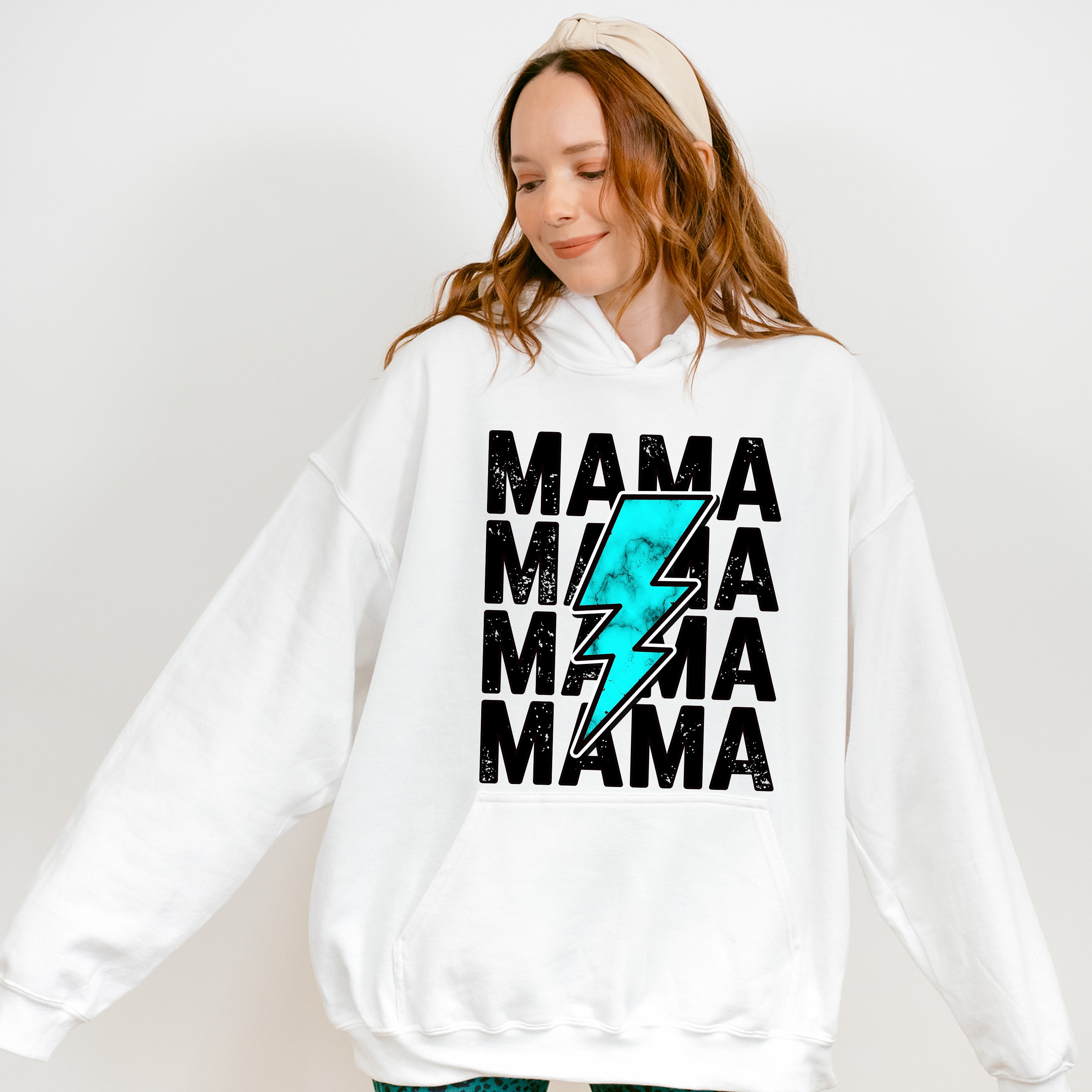 Mama Blue Lightning Mother's Day Unisex Crewneck T-Shirt Sweatshirt Hoodie