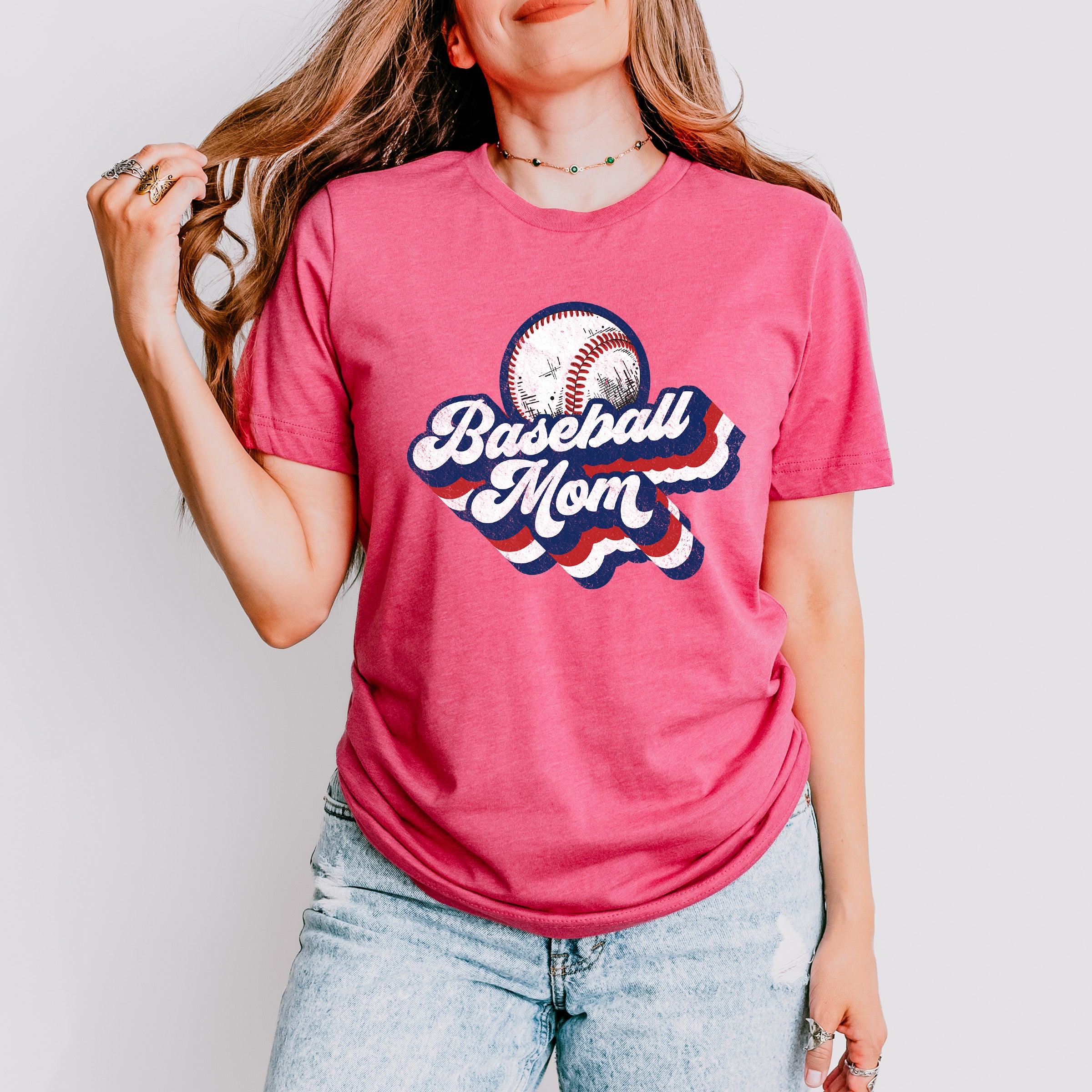 Baseball Mom Mother's Day Unisex Crewneck T-Shirt Sweatshirt Hoodie