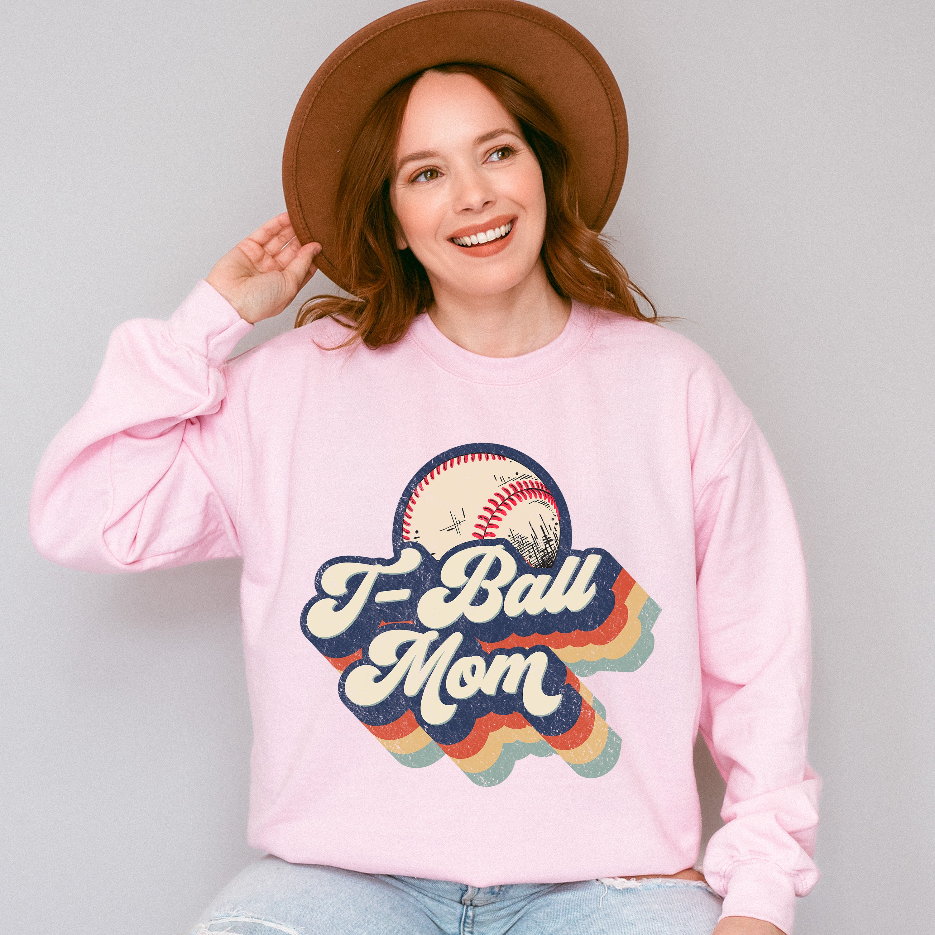 T-Ball Mom Mother's Day Unisex Crewneck T-Shirt Sweatshirt Hoodie