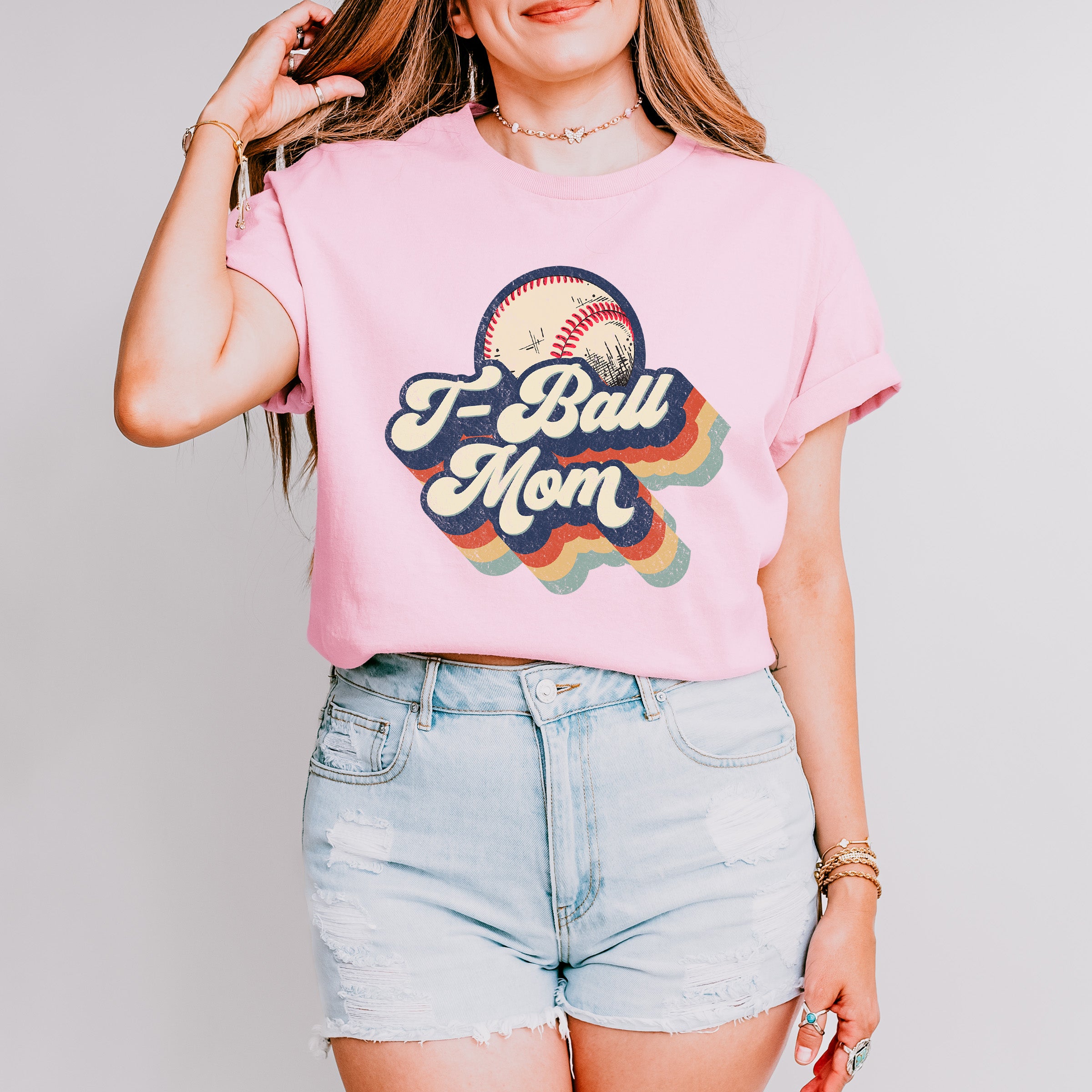 T-Ball Mom Mother's Day Unisex Crewneck T-Shirt Sweatshirt Hoodie