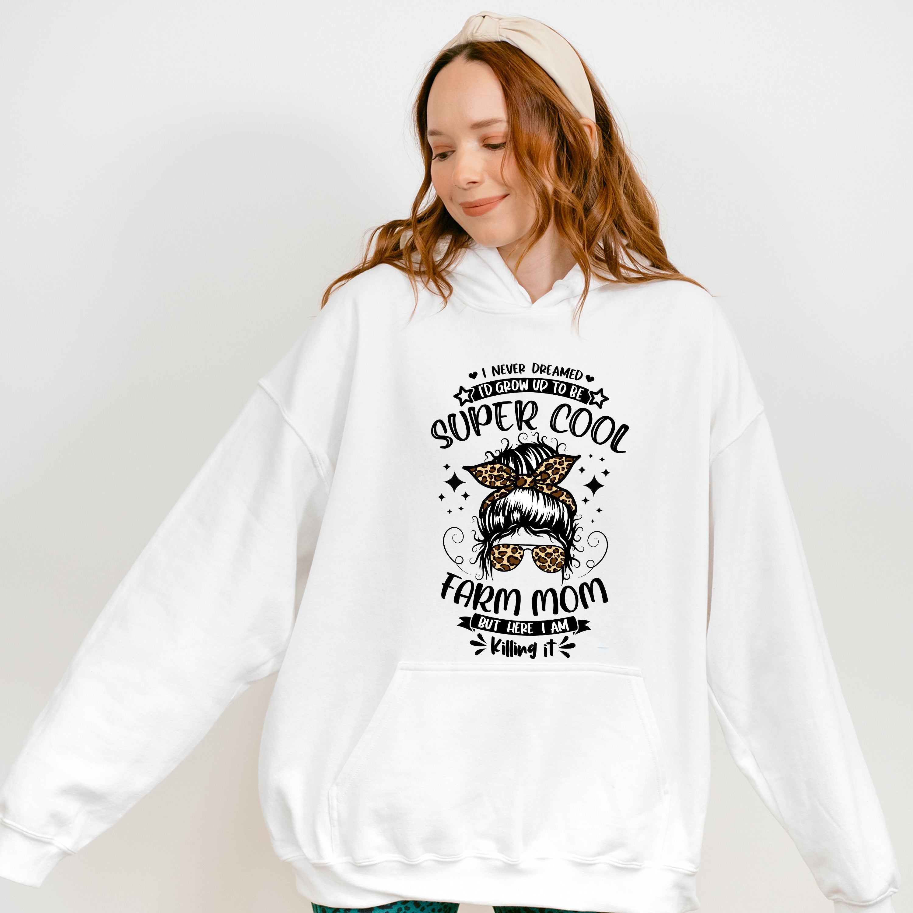 Super Cool Farm Mom Mother's Day Unisex Crewneck T-Shirt Sweatshirt Hoodie