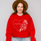Mama Heart Of Flower Mother's Day Unisex Crewneck T-Shirt Sweatshirt Hoodie