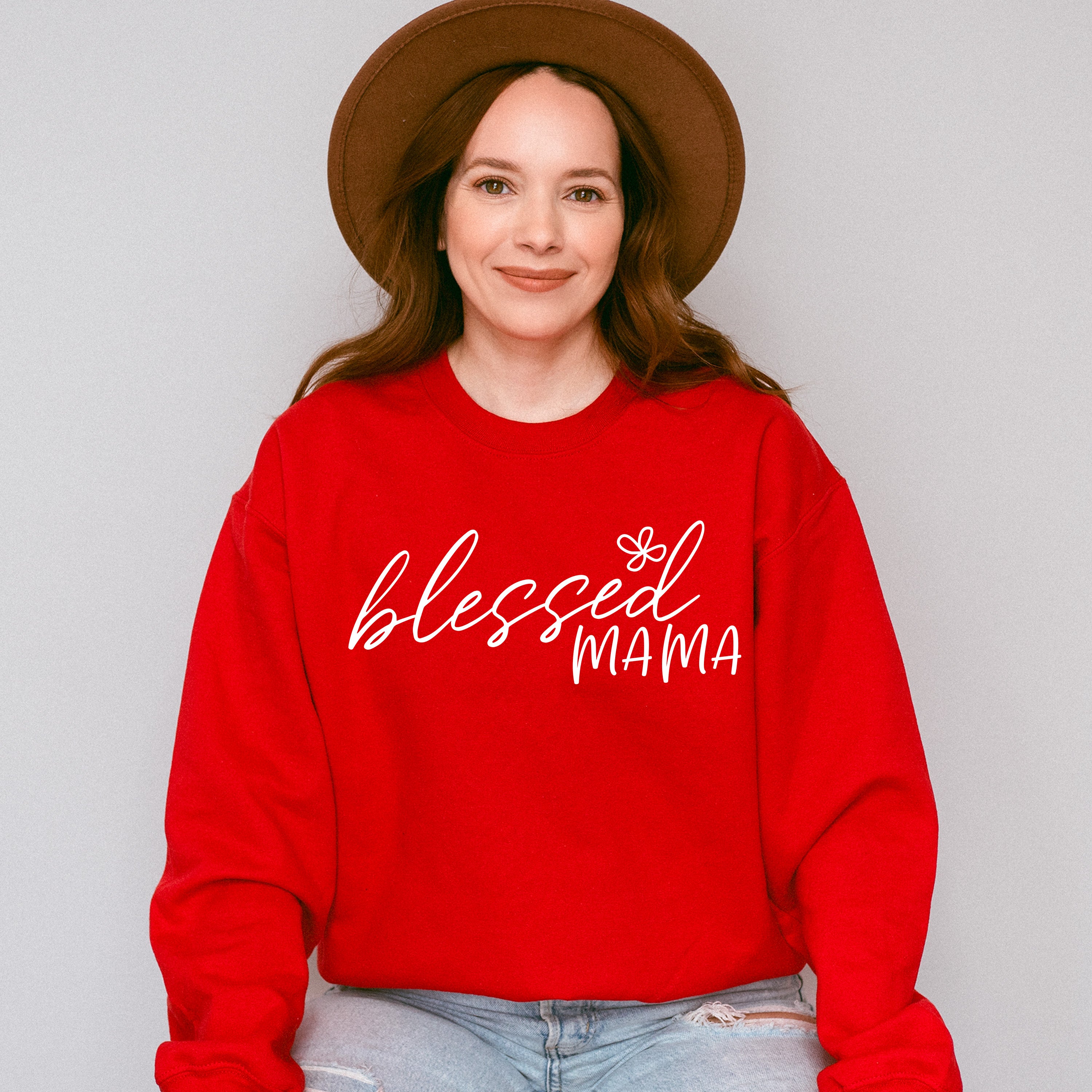 Blessed Mama Mother's Day Unisex Crewneck T-Shirt Sweatshirt Hoodie