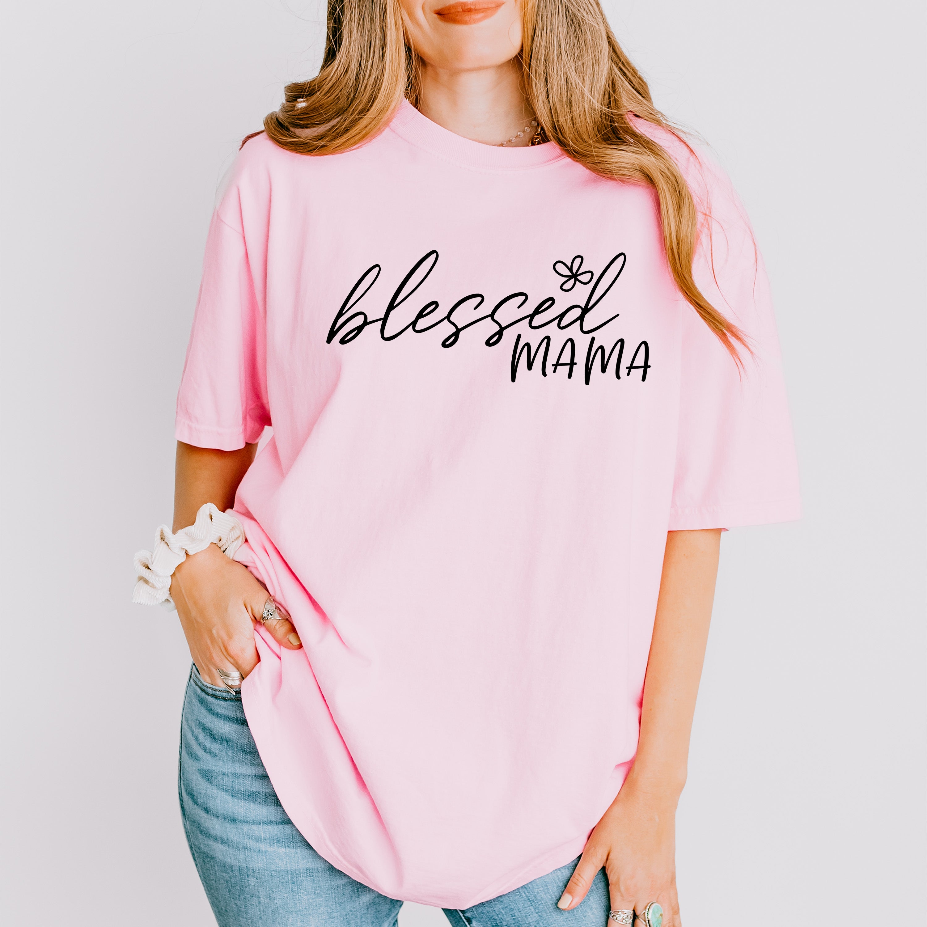 Blessed Mama Mother's Day Unisex Crewneck T-Shirt Sweatshirt Hoodie