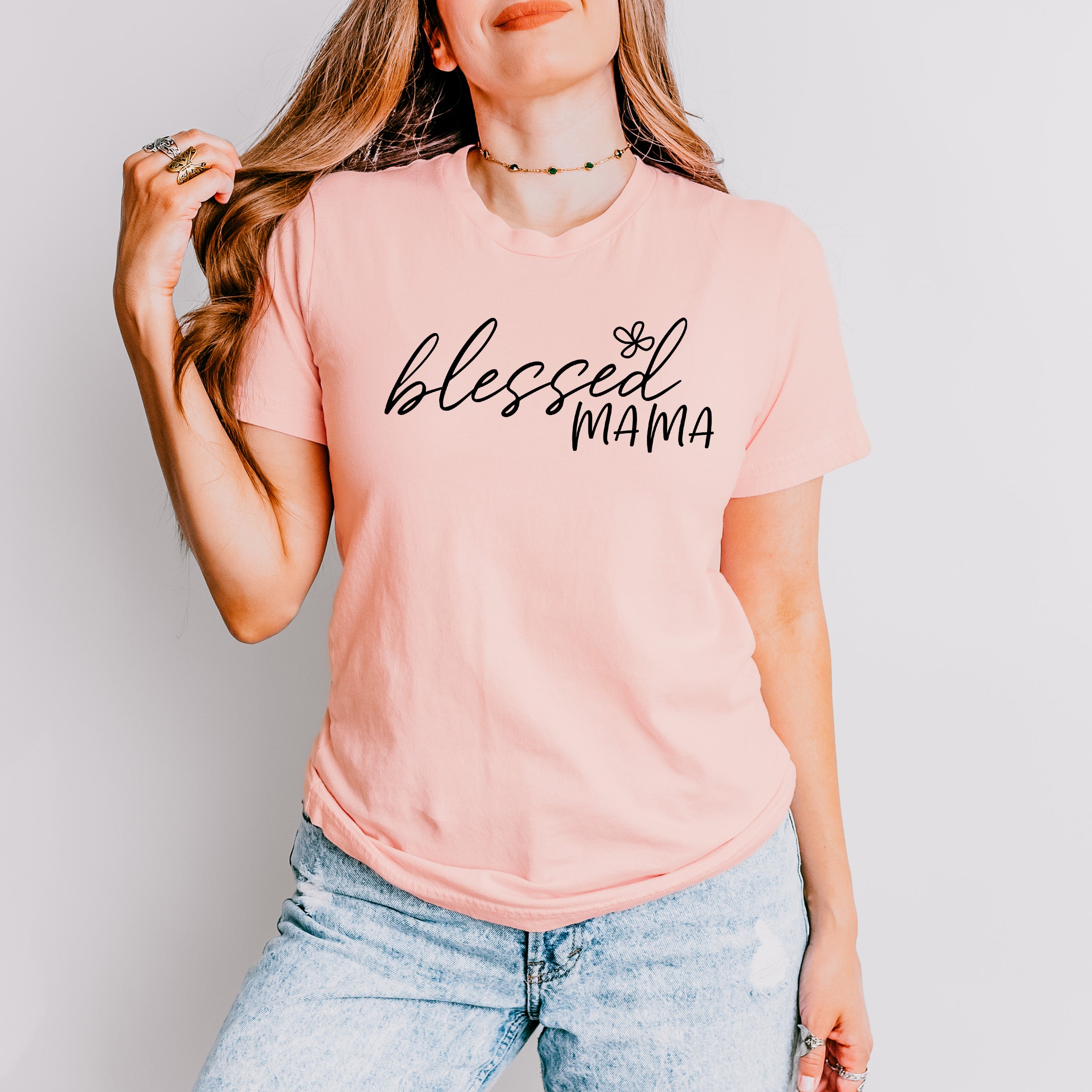 Blessed Mama Mother's Day Unisex Crewneck T-Shirt Sweatshirt Hoodie