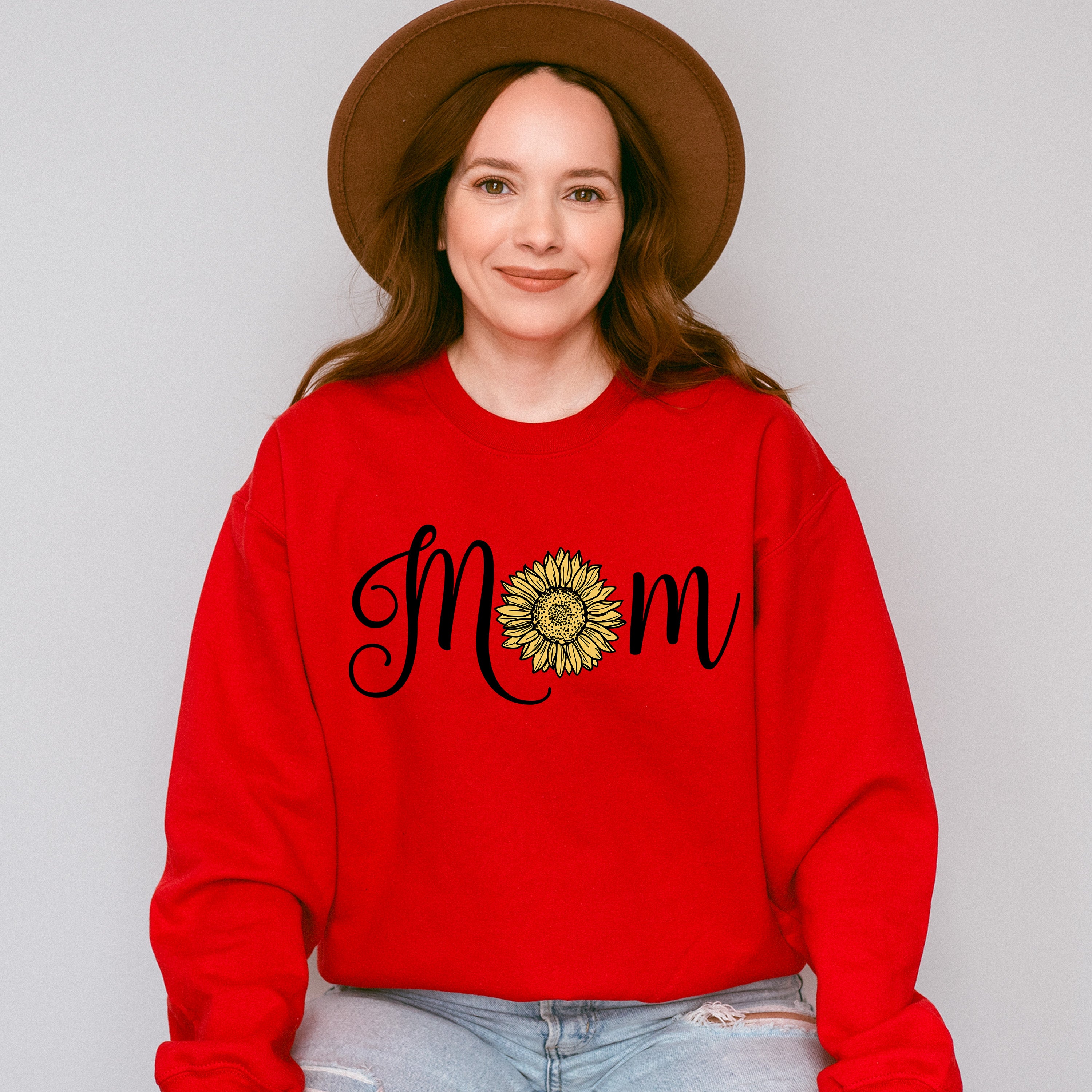 Mom Sunflower Mother's Day Unisex Crewneck T-Shirt Sweatshirt Hoodie