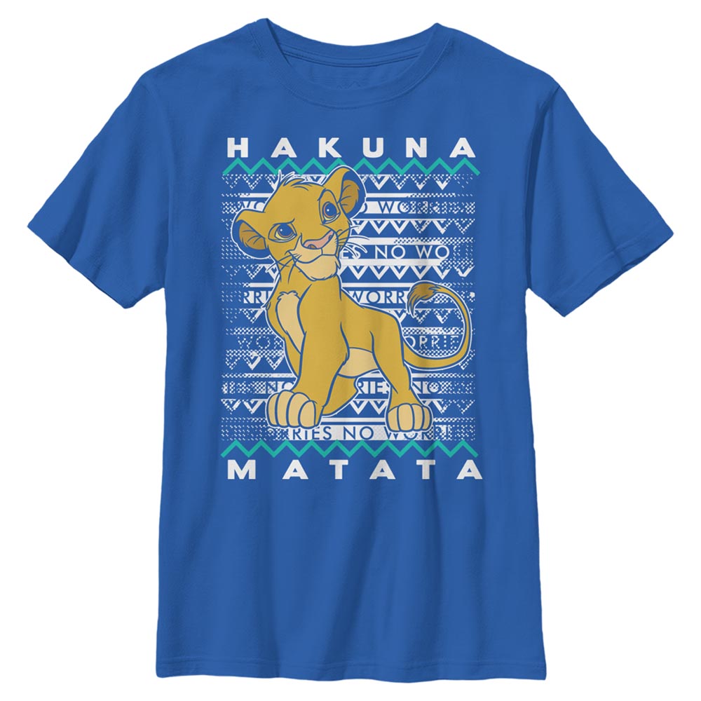 Nautinati Boys' 100% Cotton Crew Neck Disney Lion King Simba Placement Print T-shirt