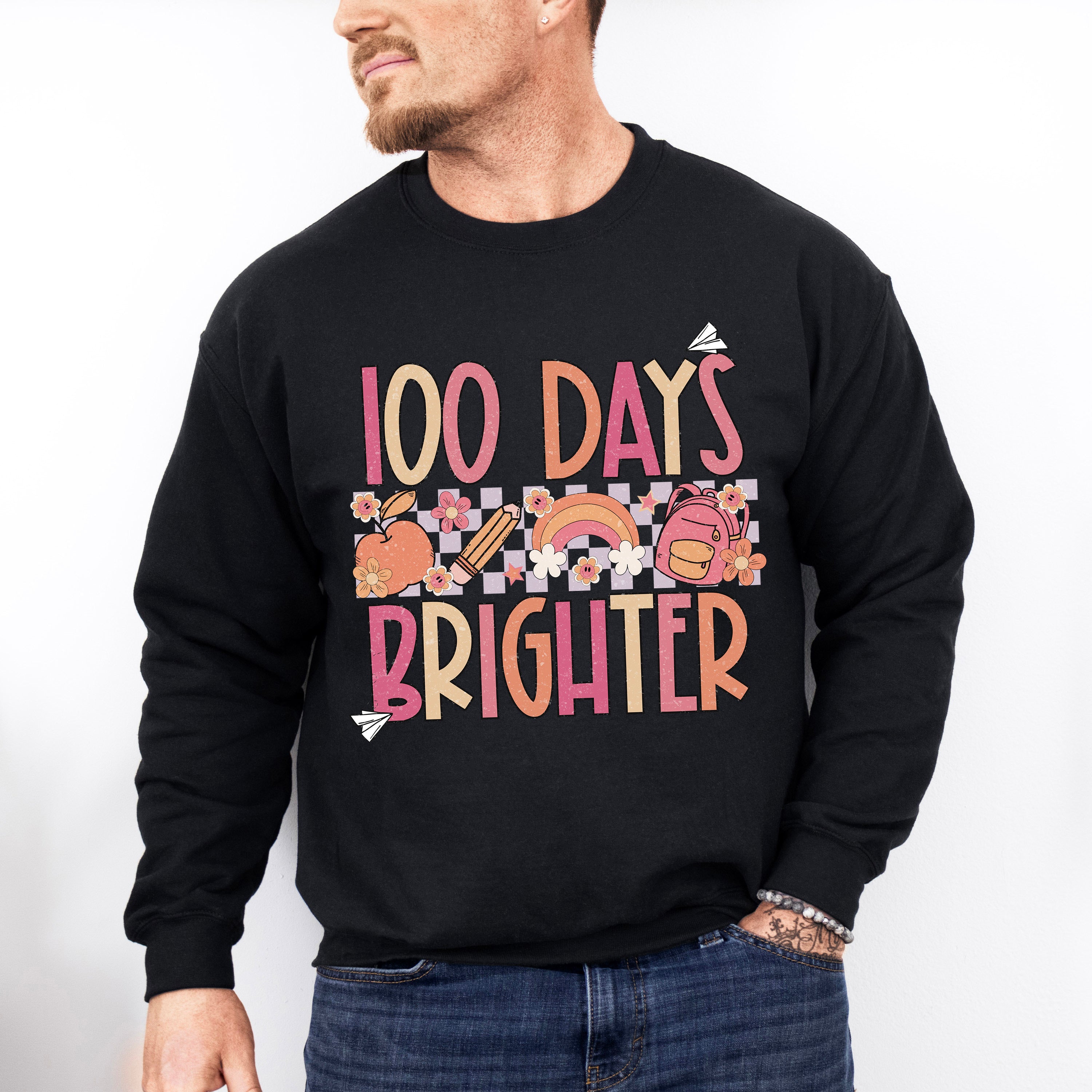 100 Days Brighter Theme T-shirt, Hoodie, Sweatshirt