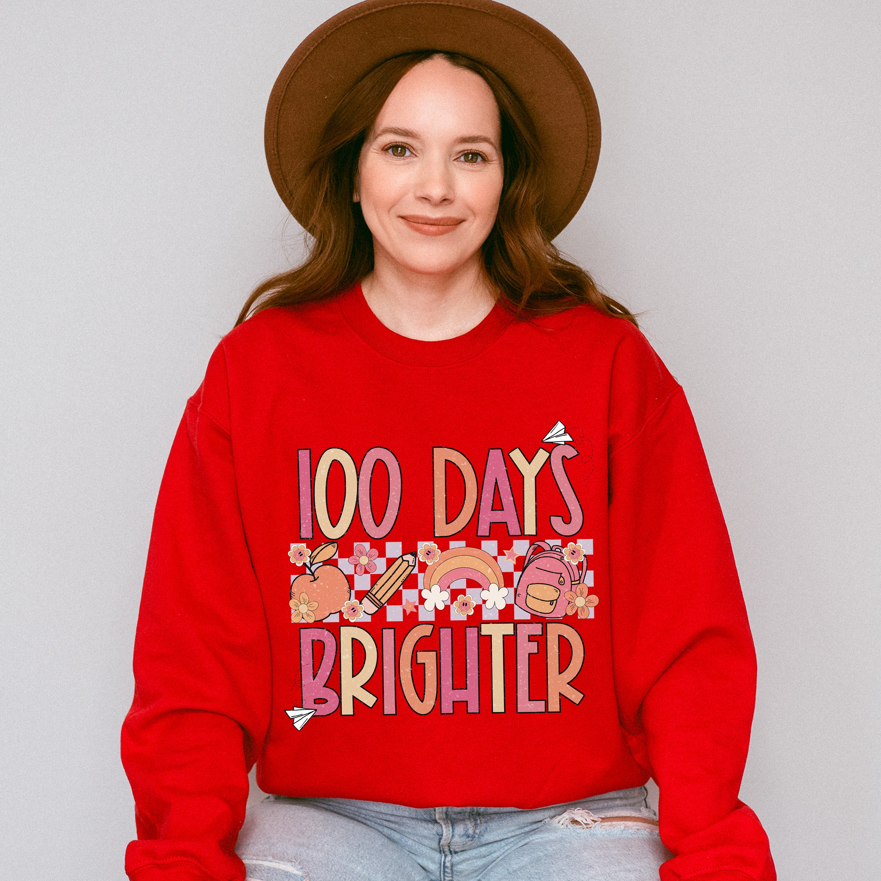 100 Days Brighter Theme T-shirt, Hoodie, Sweatshirt