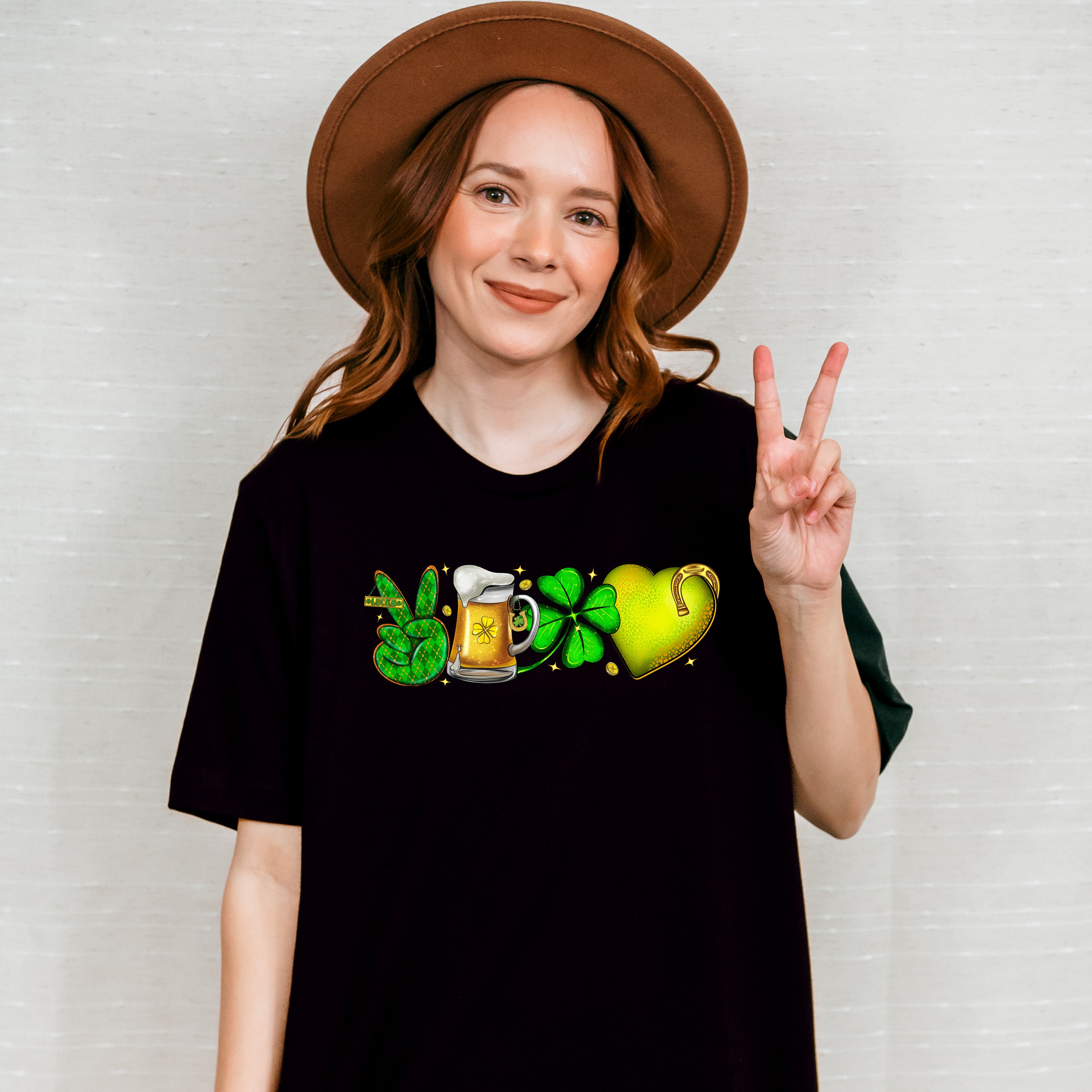 Peace Beer Clover Love St Patricks Theme T-shirt, Hoodie, Sweatshirt