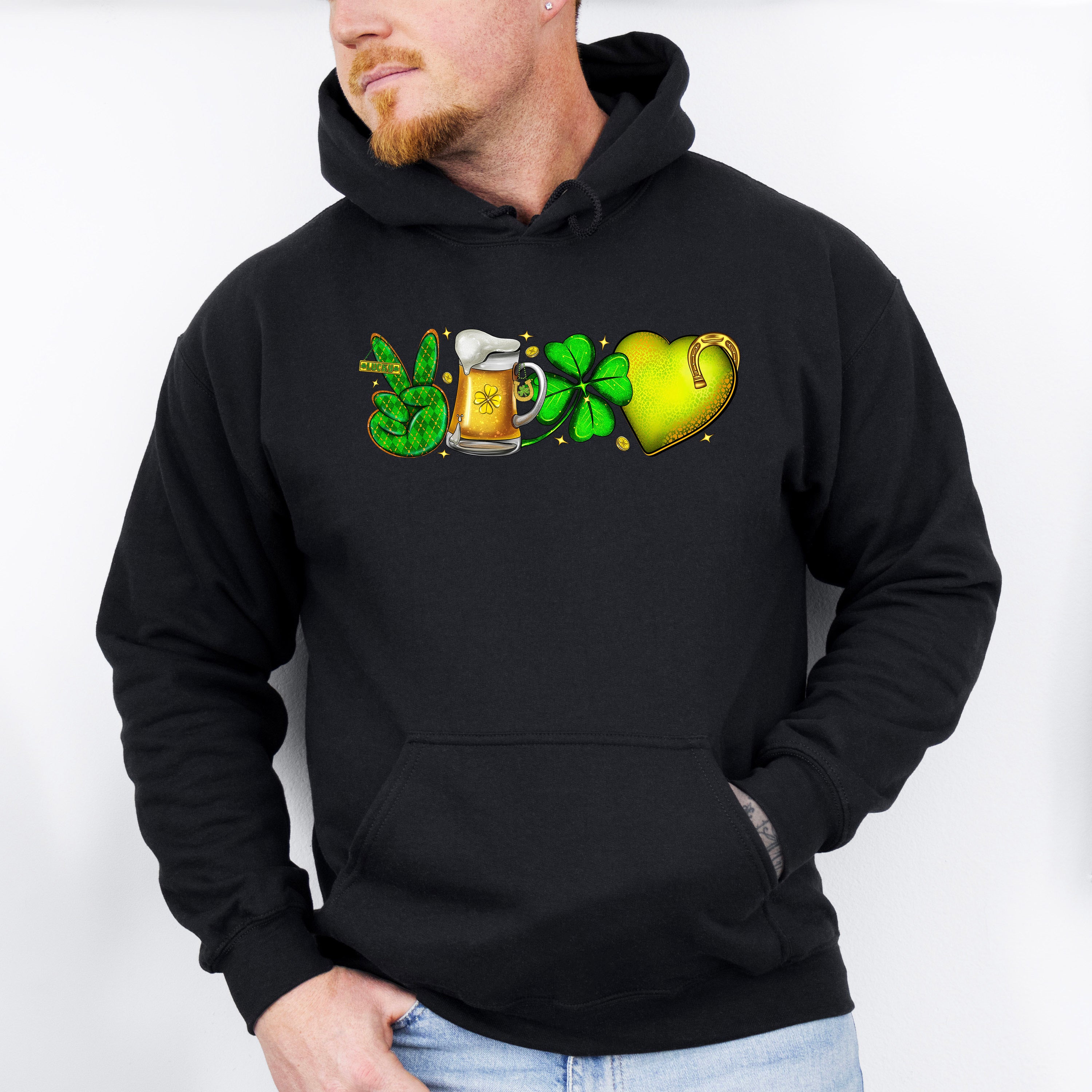 Peace Beer Clover Love St Patricks Theme T-shirt, Hoodie, Sweatshirt