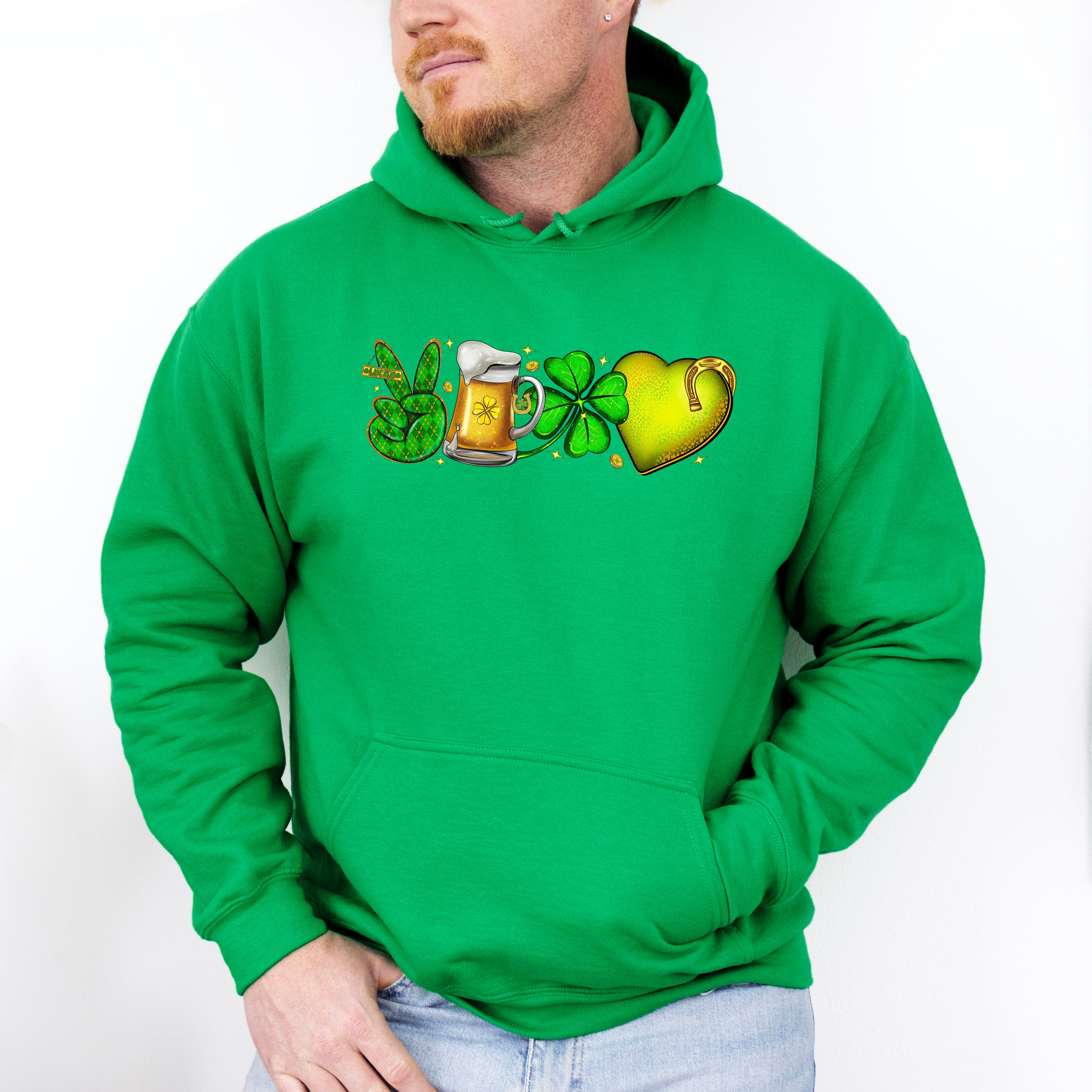 Peace Beer Clover Love St Patricks Theme T-shirt, Hoodie, Sweatshirt