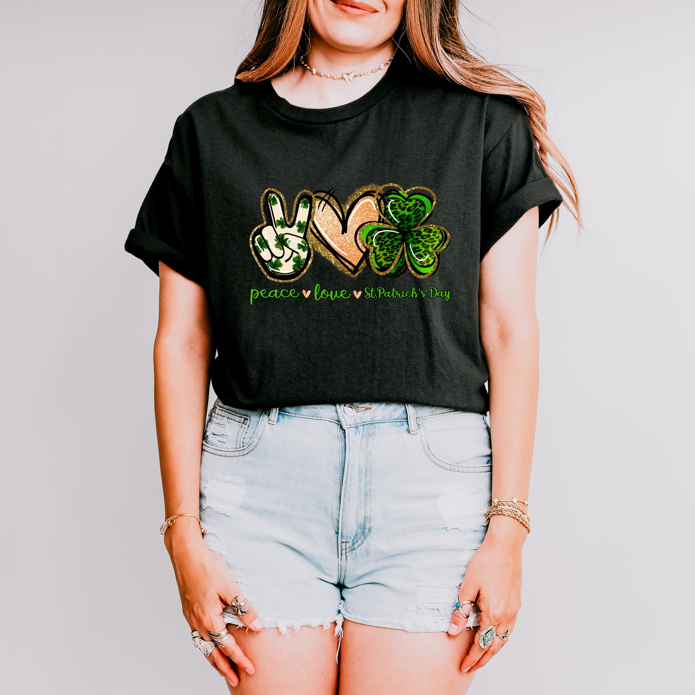 Peace Love St Patricks Theme T-shirt, Hoodie, Sweatshirt