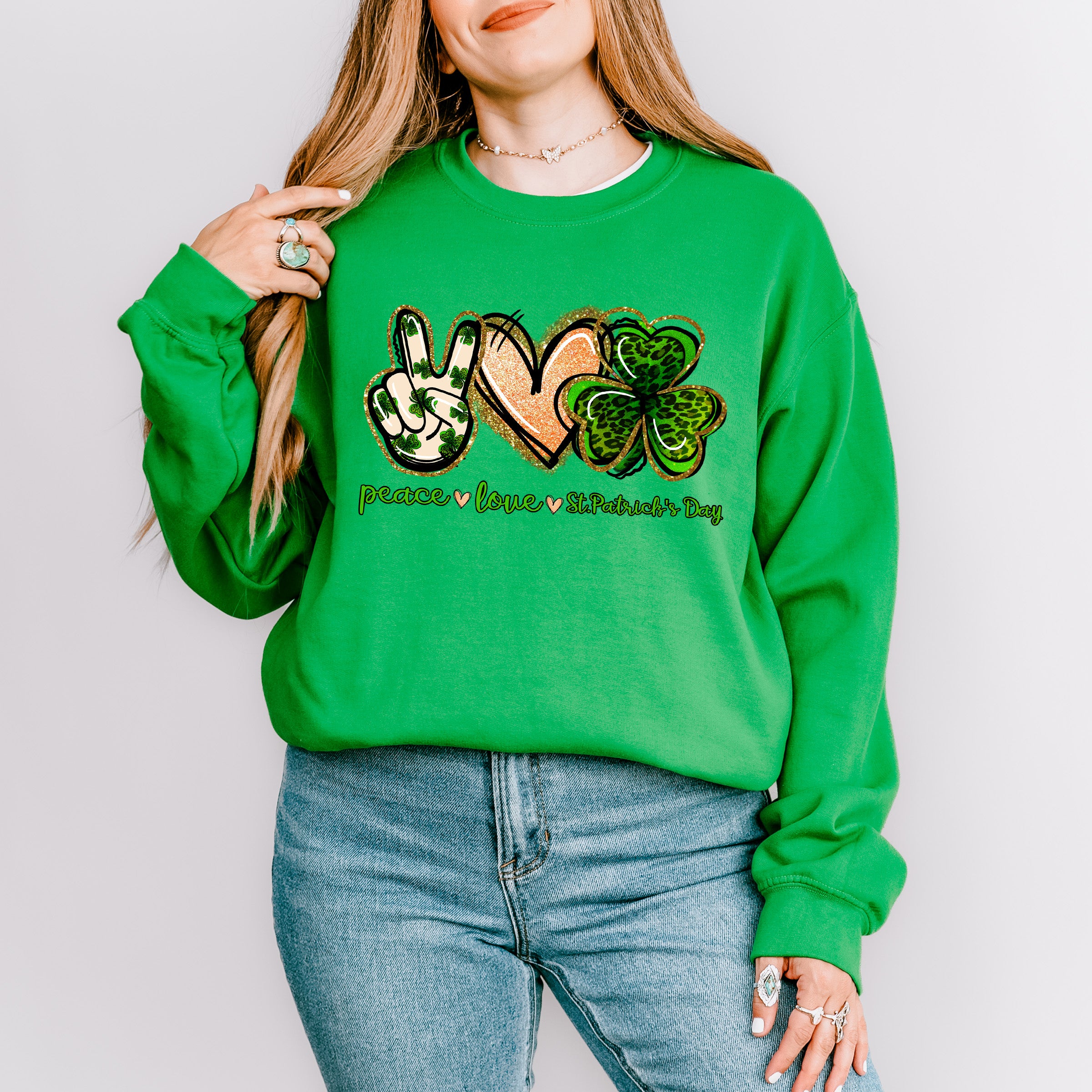 Peace Love St Patricks Theme T-shirt, Hoodie, Sweatshirt