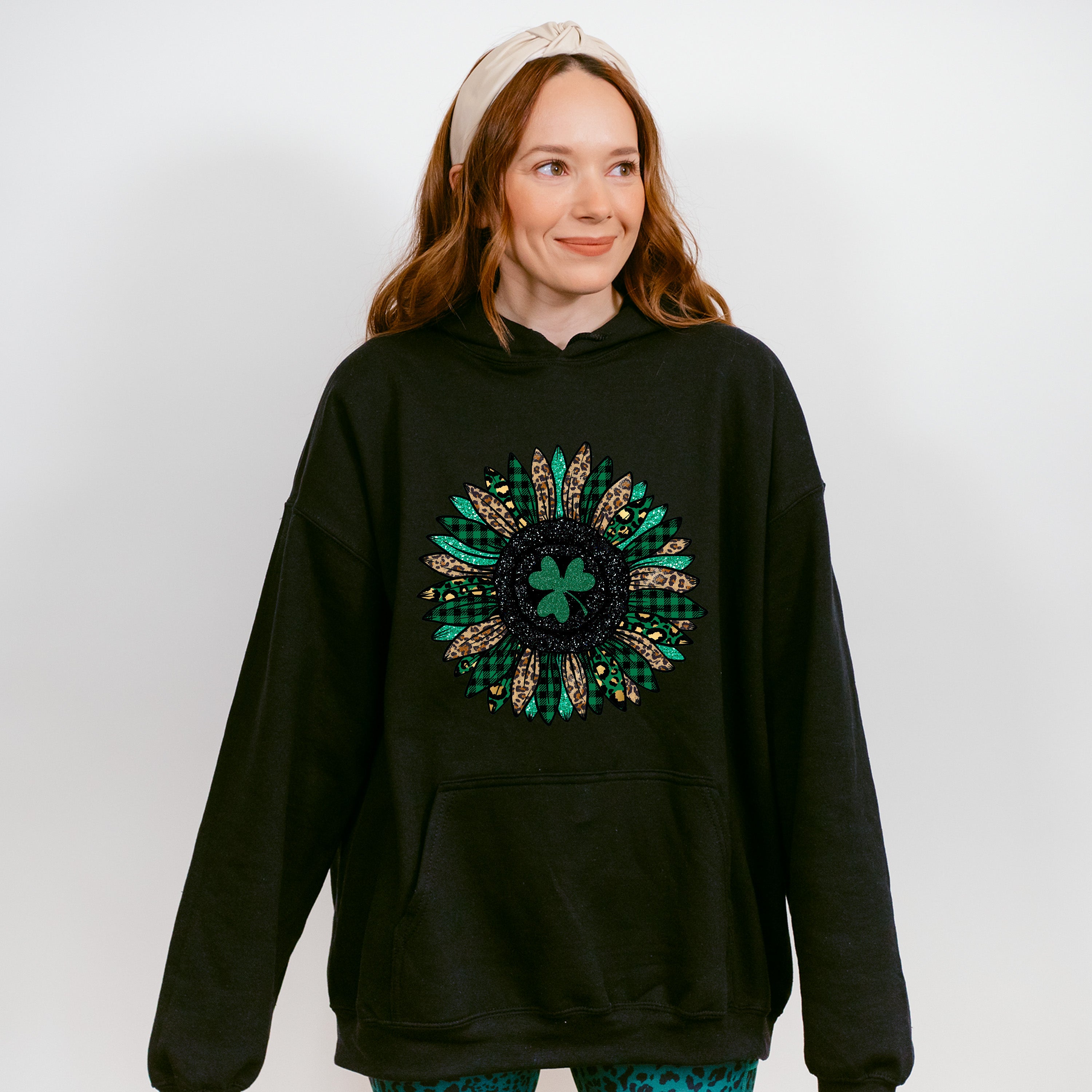 Faux Glitter FlowerSt Patricks Theme T-shirt, Hoodie, Sweatshirt