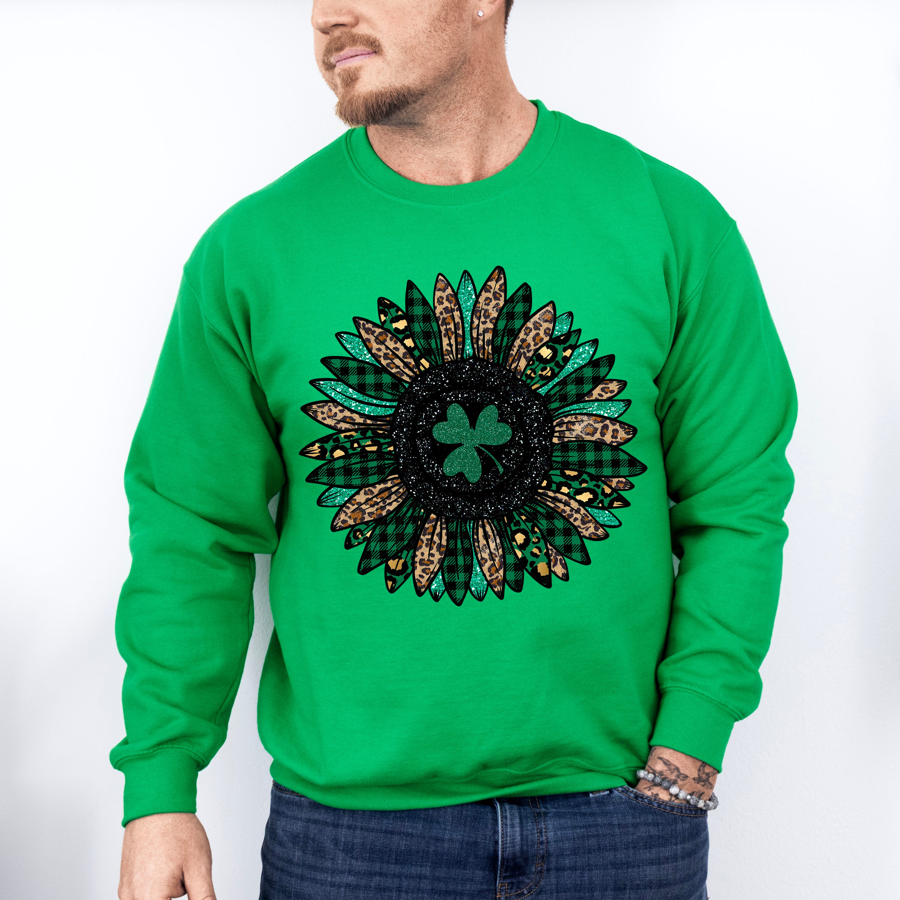 Faux Glitter FlowerSt Patricks Theme T-shirt, Hoodie, Sweatshirt