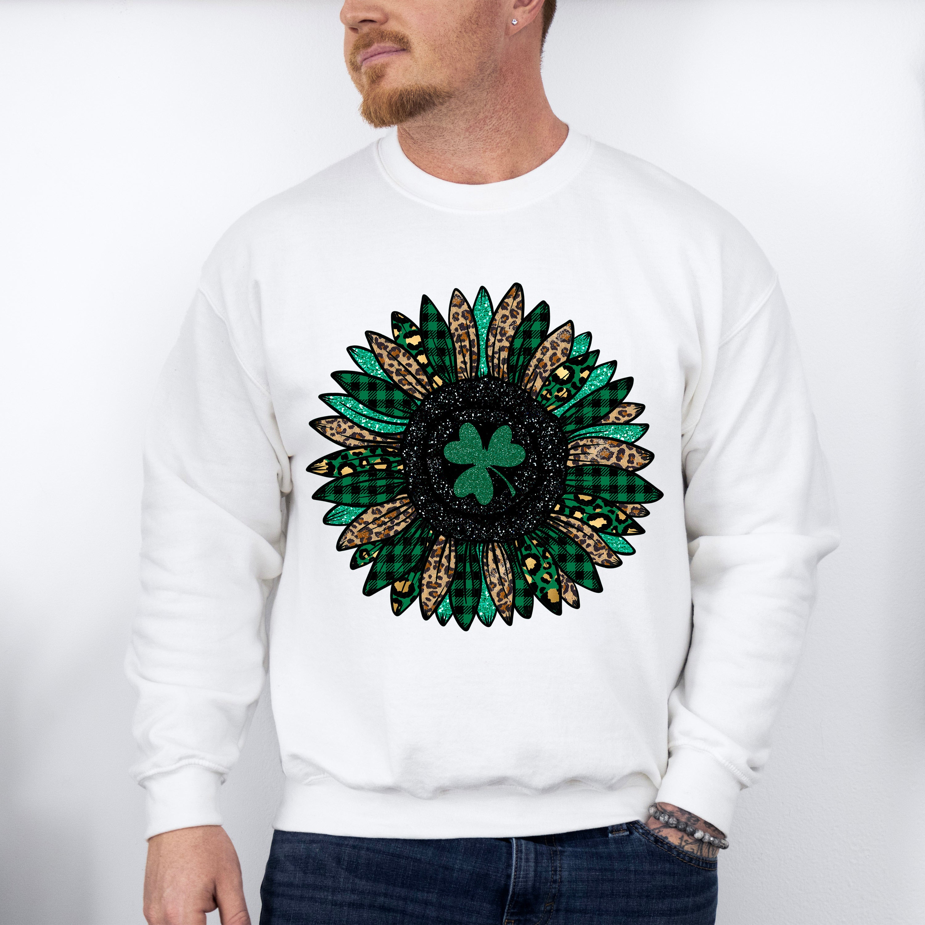 Faux Glitter FlowerSt Patricks Theme T-shirt, Hoodie, Sweatshirt
