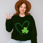 Heart and Clover St Patricks Theme T-shirt, Hoodie, Sweatshirt