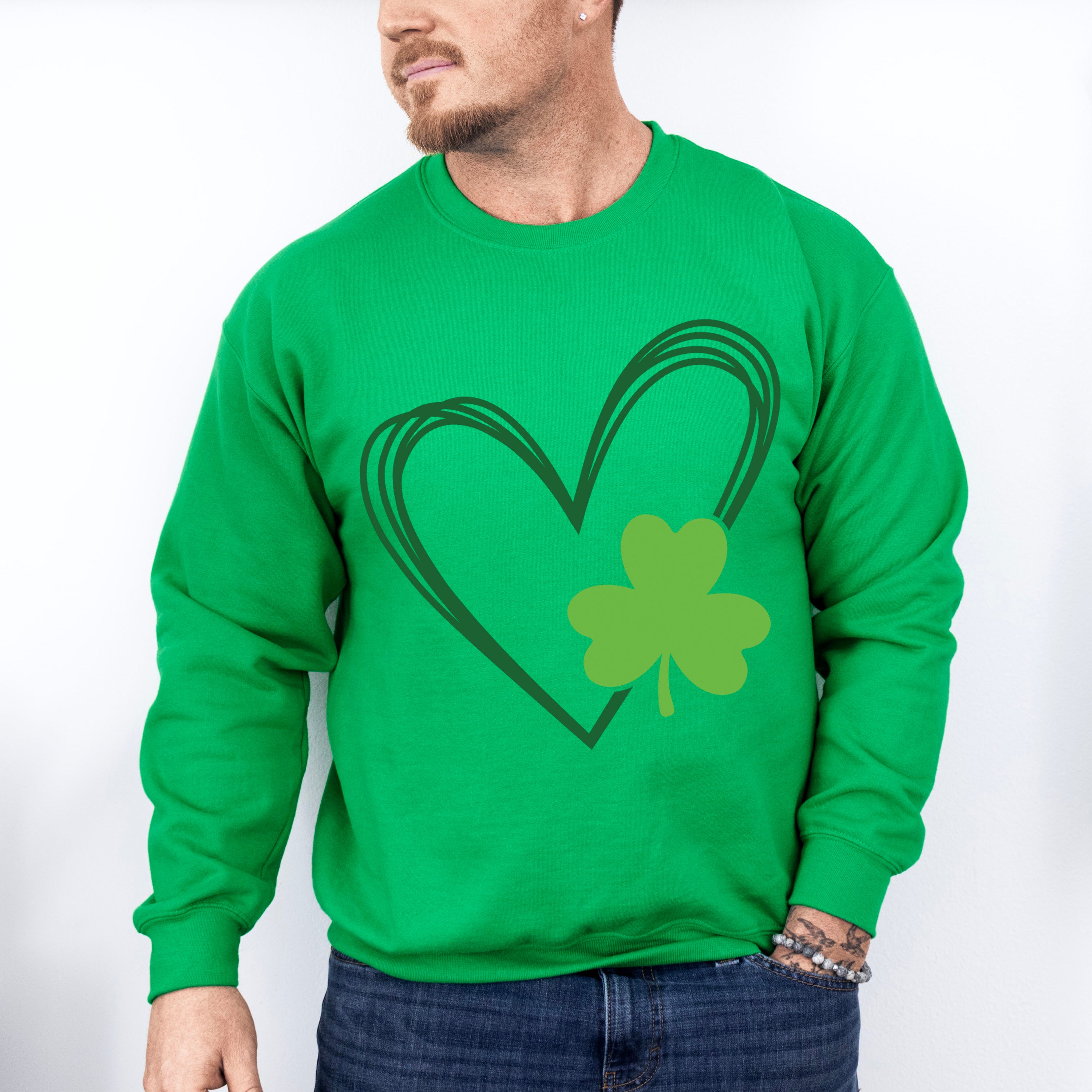 Heart and Clover St Patricks Theme T-shirt, Hoodie, Sweatshirt