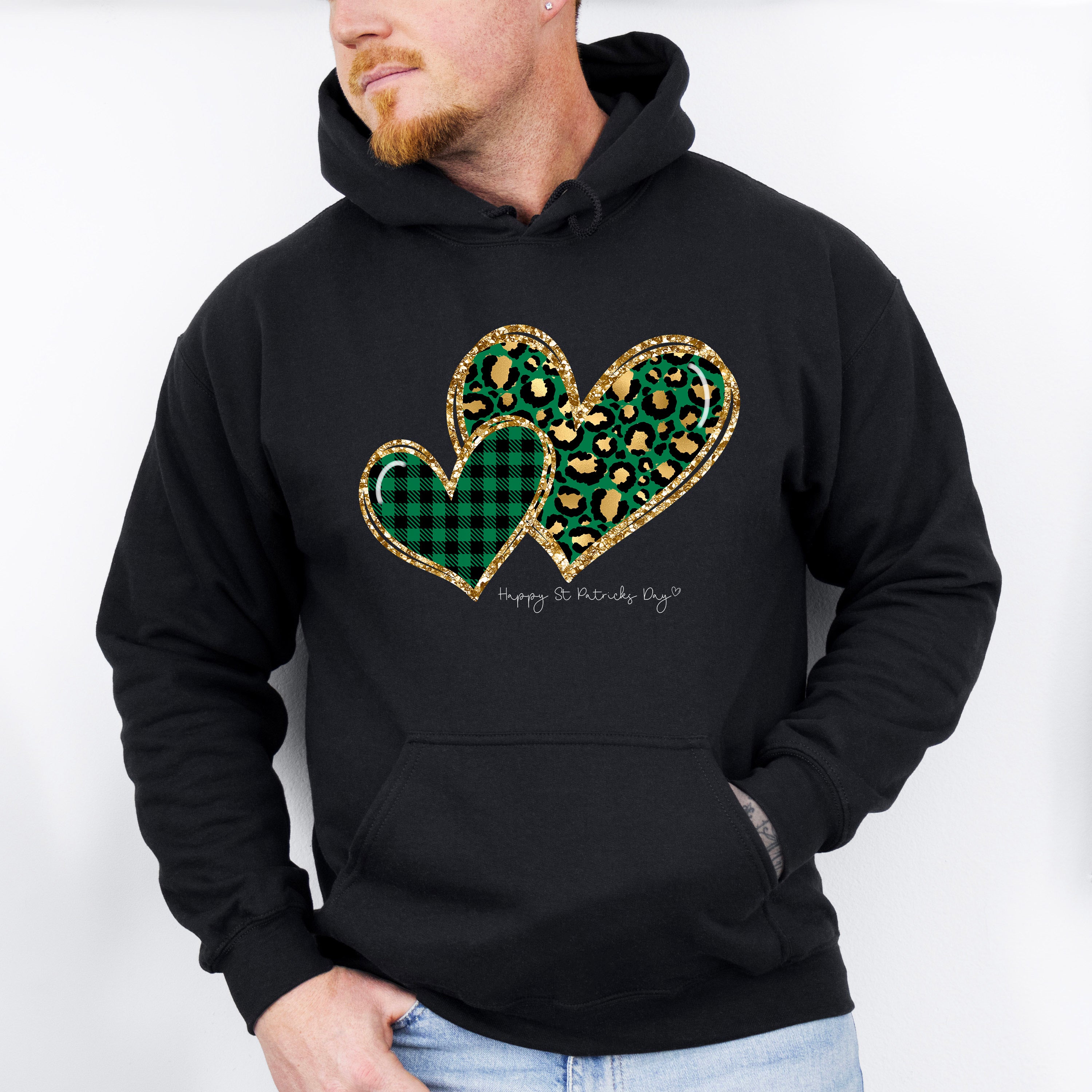 Leopard Print Heart St Patricks Theme T-shirt, Hoodie, Sweatshirt