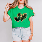 Leopard Print Heart St Patricks Theme T-shirt, Hoodie, Sweatshirt