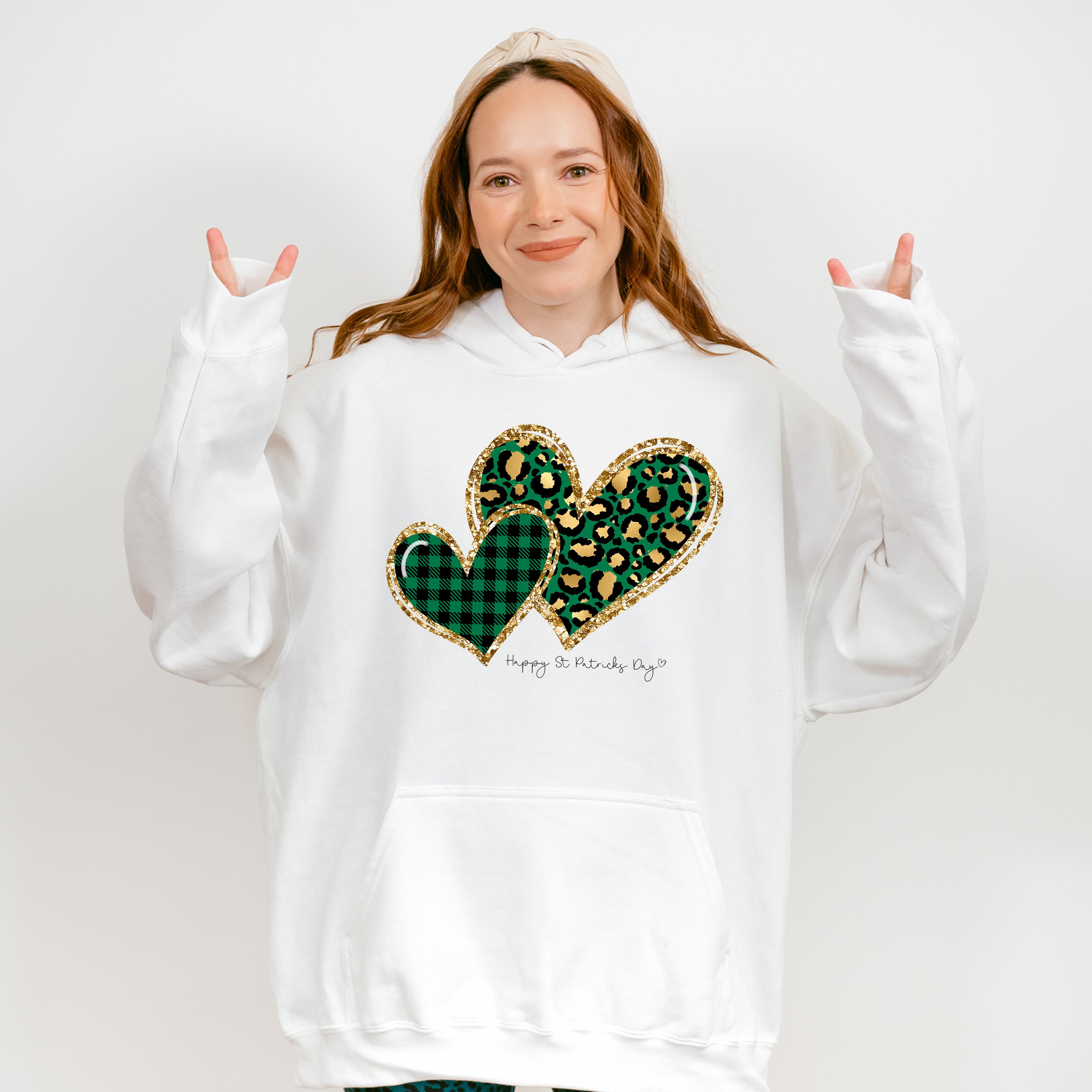 Leopard Print Heart St Patricks Theme T-shirt, Hoodie, Sweatshirt