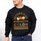 Autumn Is My Favorite Color Leaves Design - Fall Theme Unisex Crewneck T-Shirt Sweatshirt Hoodie