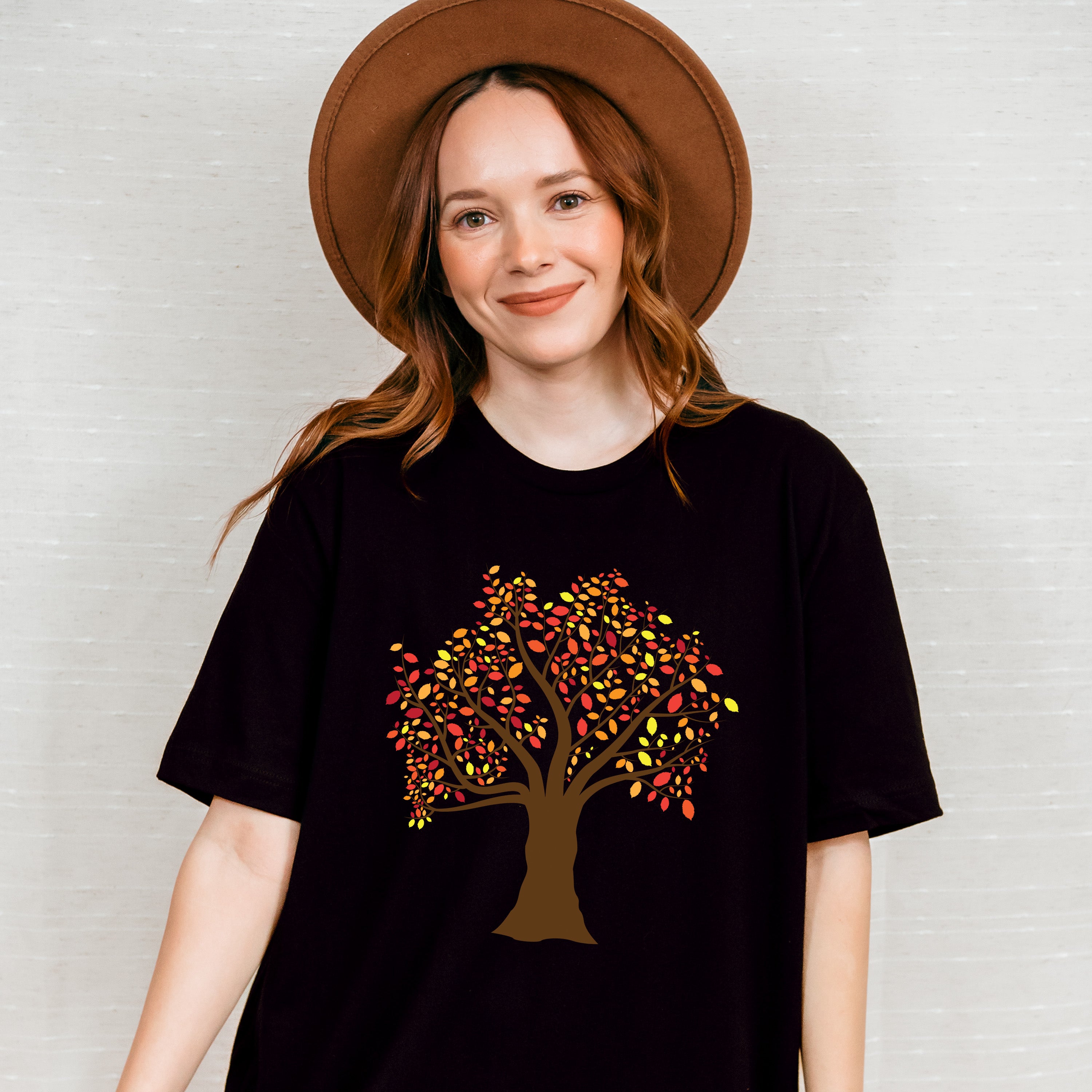 Tree Design - Fall Theme Unisex Crewneck T-Shirt Sweatshirt Hoodie