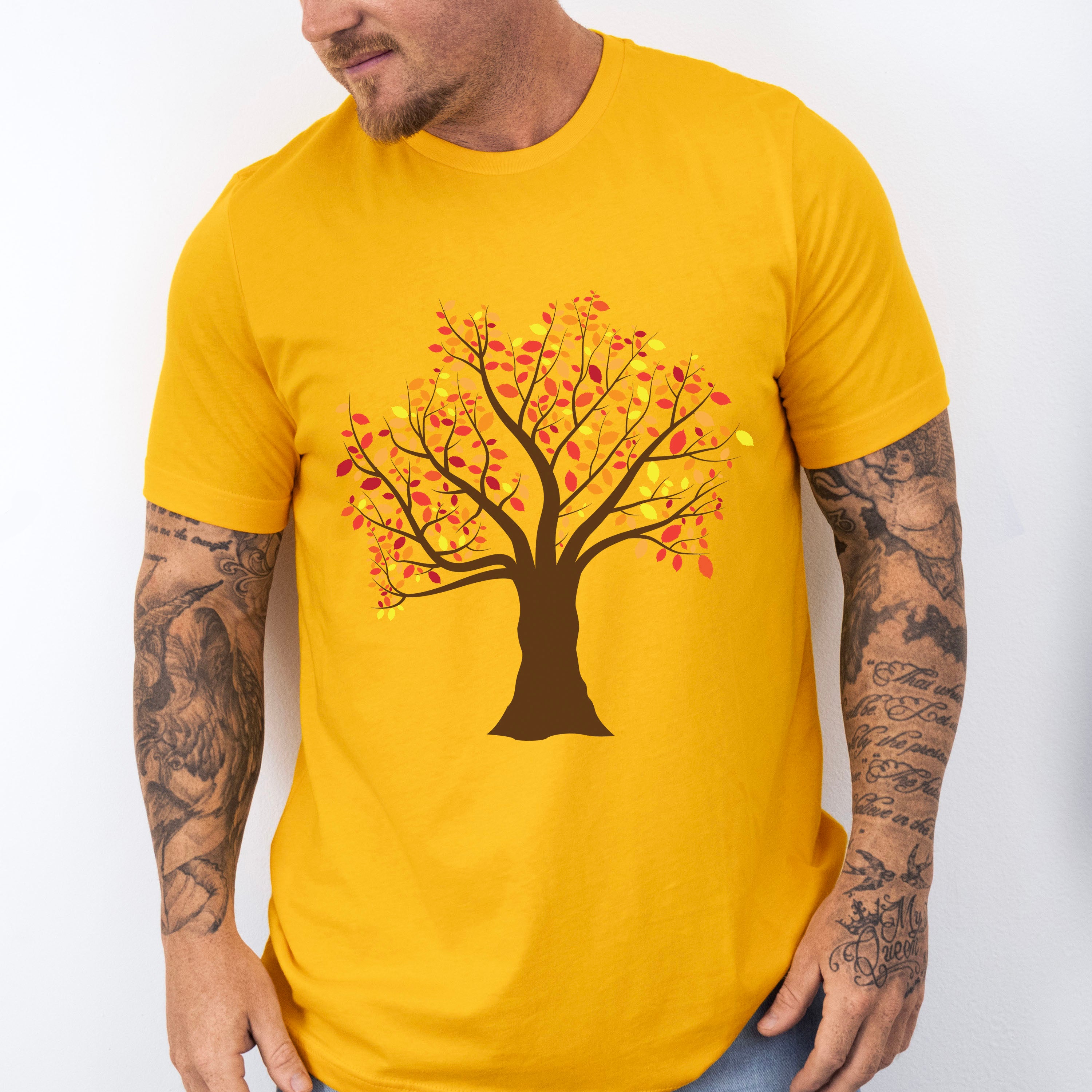 Tree Design - Fall Theme Unisex Crewneck T-Shirt Sweatshirt Hoodie