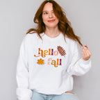 Hello Fall Design - Fall Theme Unisex Crewneck T-Shirt Sweatshirt Hoodie