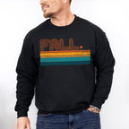 Fall Stripes Design - Fall Theme Unisex Crewneck T-Shirt Sweatshirt Hoodie