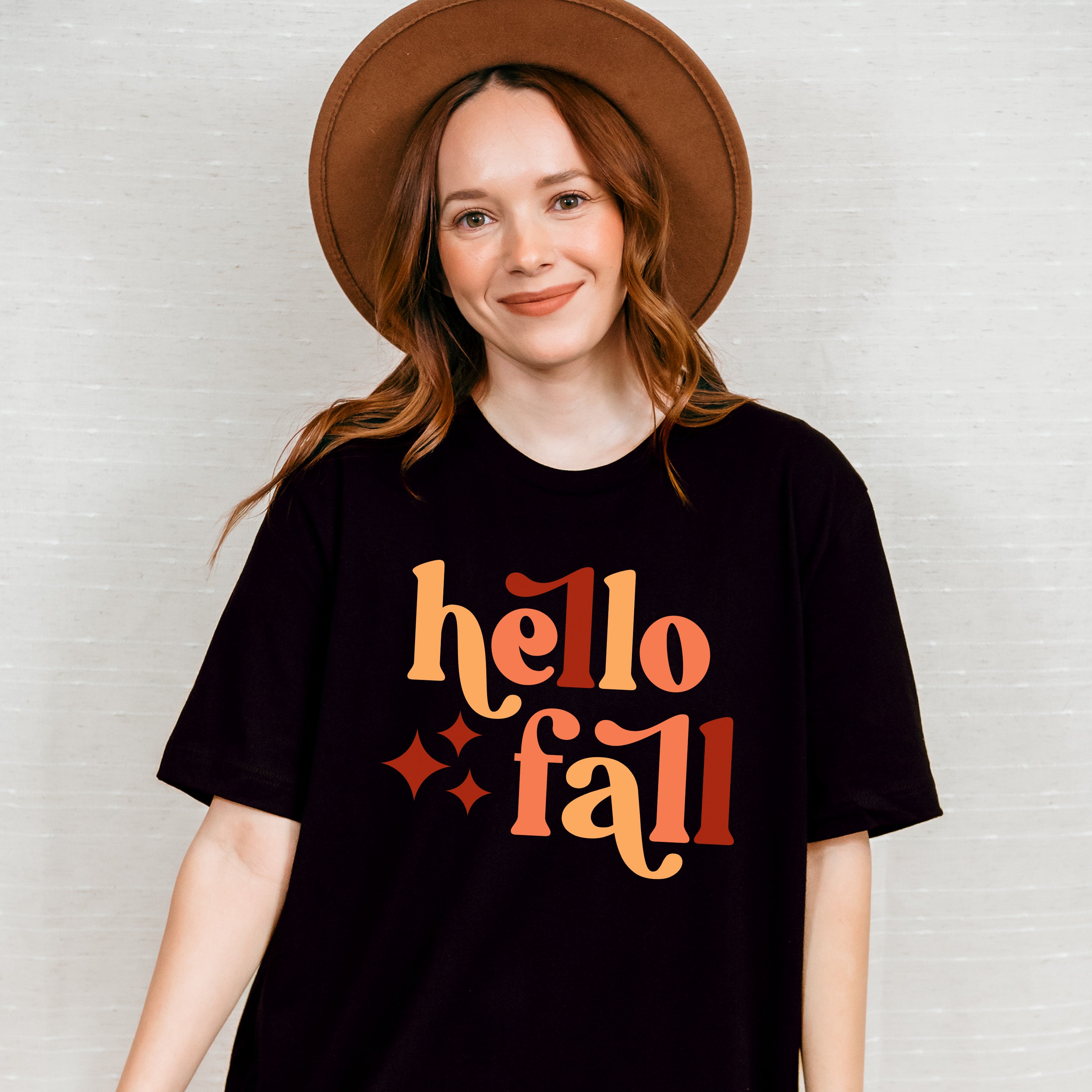 Hello Fall Sparkles - Fall Theme Unisex Crewneck T-Shirt Sweatshirt Hoodie