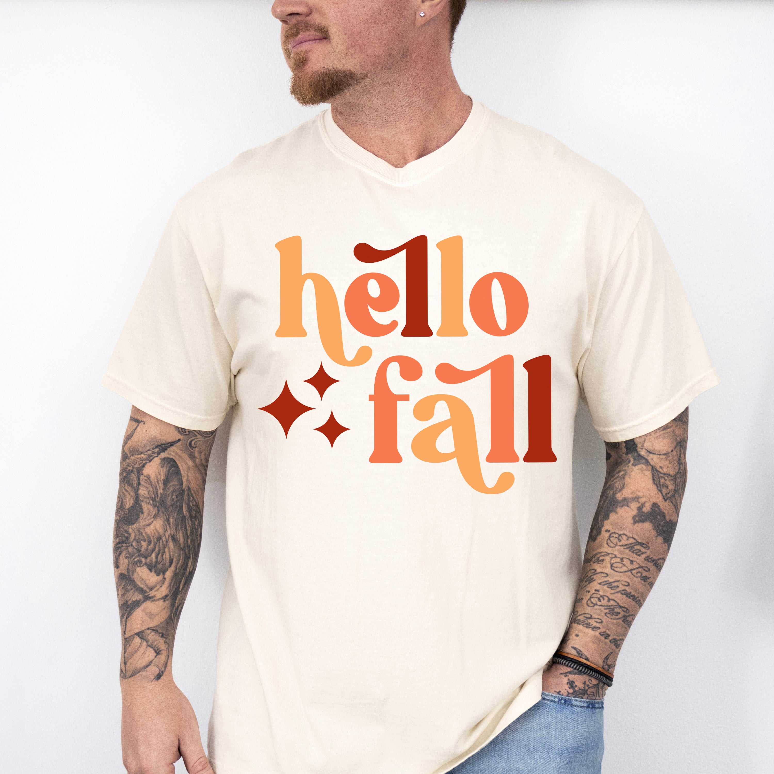 Hello Fall Sparkles - Fall Theme Unisex Crewneck T-Shirt Sweatshirt Hoodie