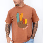 Turkey Peace Sign Thankful - Thanksgiving Theme Unisex Crewneck T-Shirt Sweatshirt Hoodie