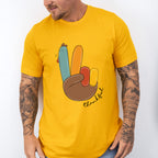 Turkey Peace Sign Thankful - Thanksgiving Theme Unisex Crewneck T-Shirt Sweatshirt Hoodie