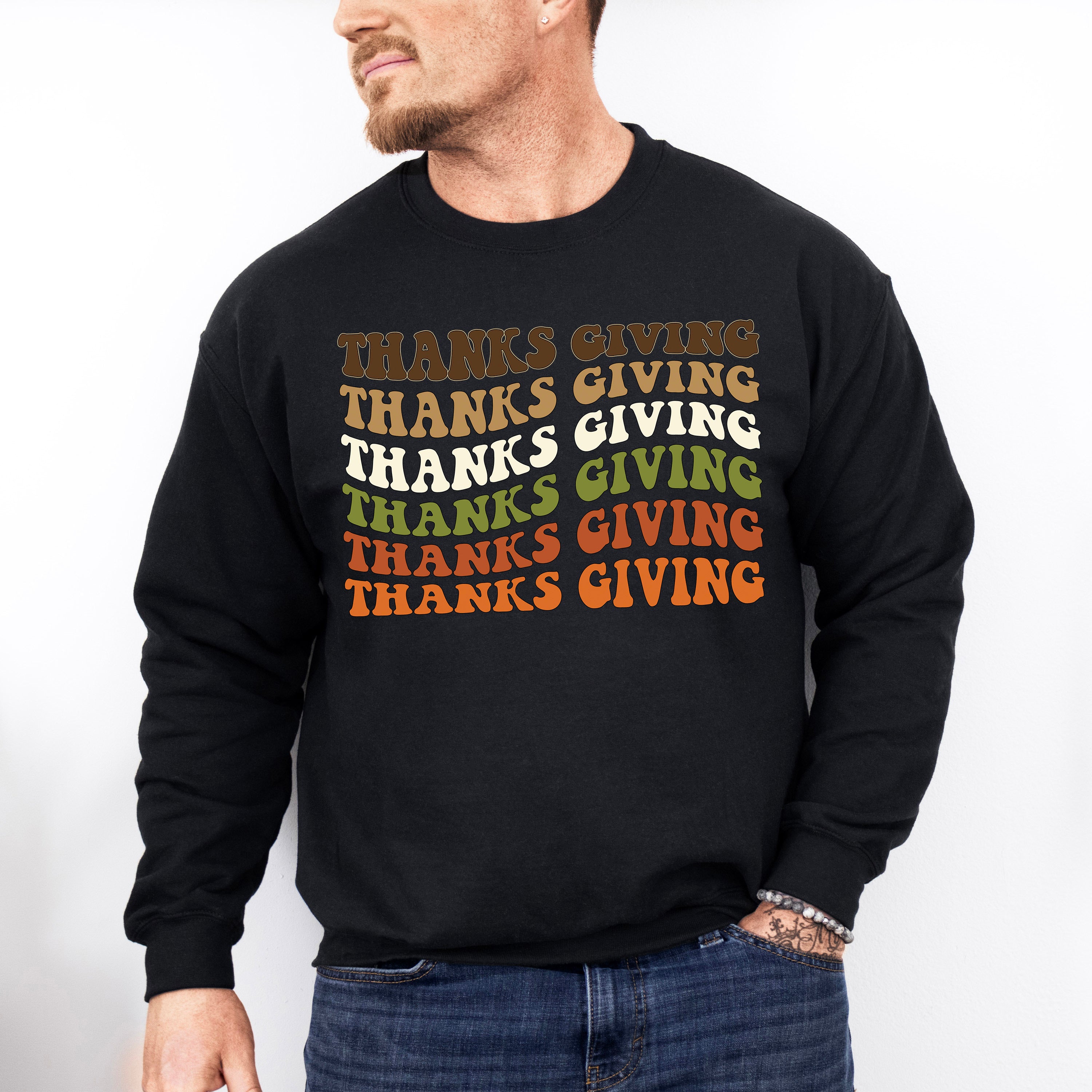Thanks Giving Design - Thanksgiving Theme Unisex Crewneck T-Shirt Sweatshirt Hoodie