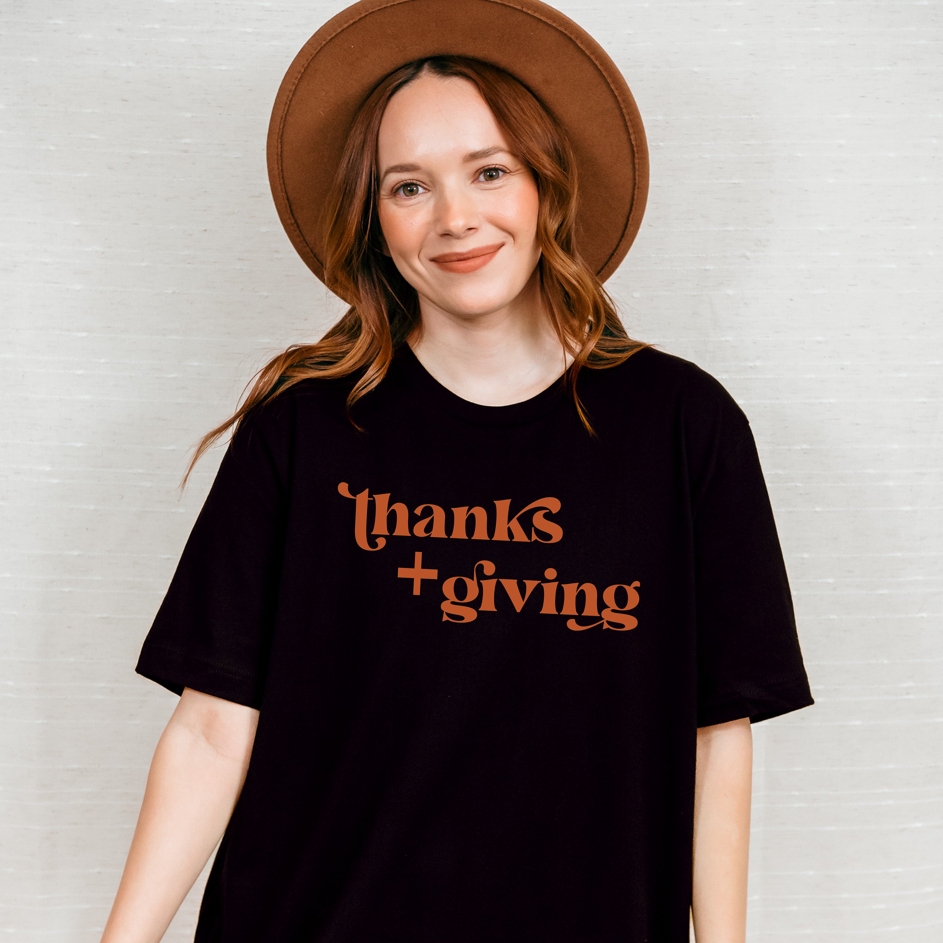 Thanks + Giving Design - Thanksgiving Theme Unisex Crewneck T-Shirt Sweatshirt Hoodie